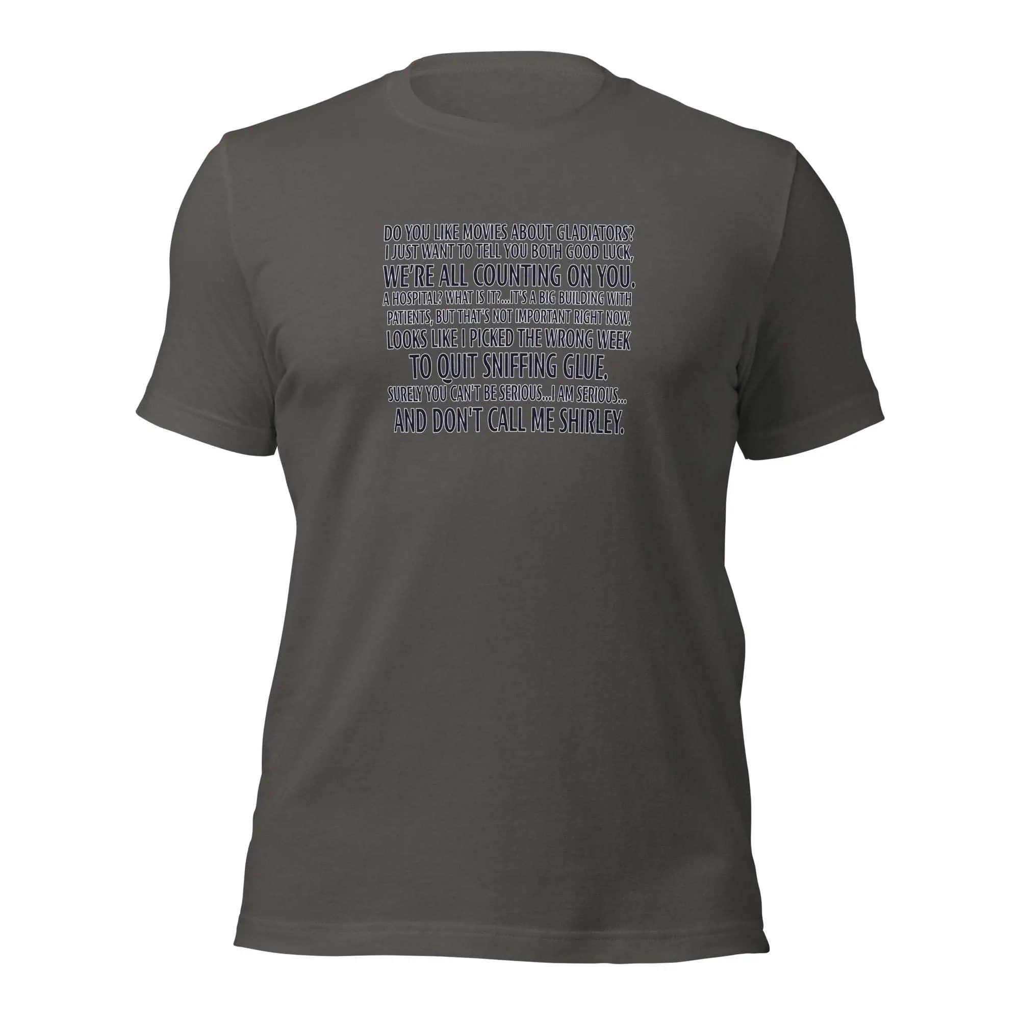 a grey t - shirt with the words in different languages