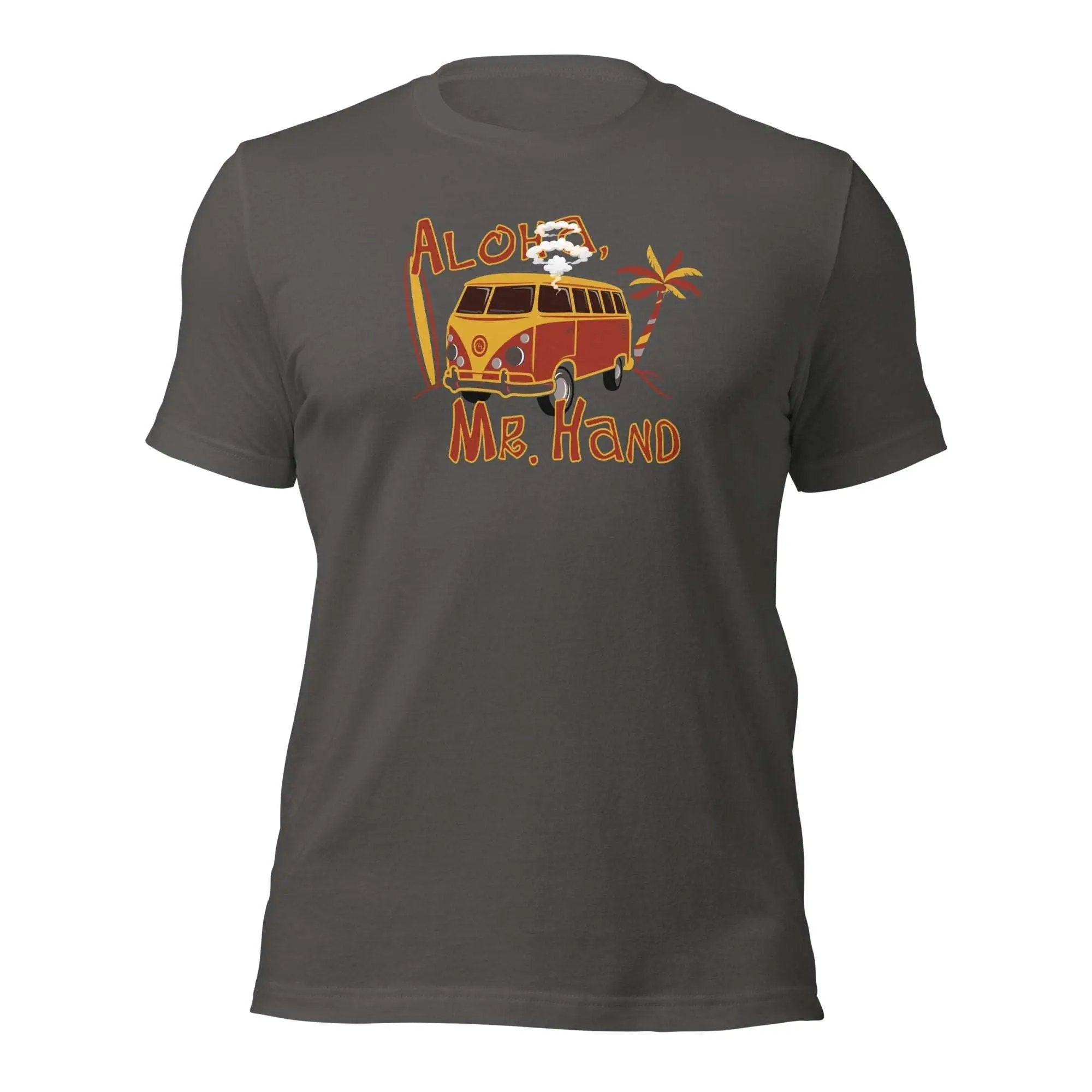 a gray t - shirt with a vw bus on it
