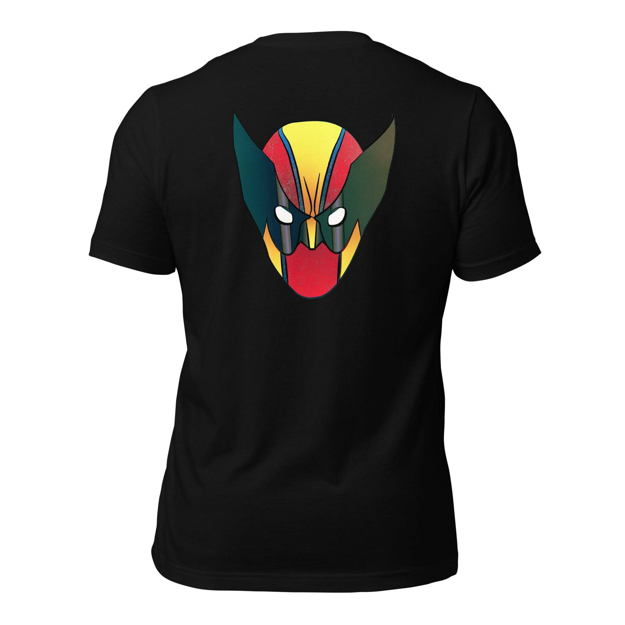 a black t - shirt with an image of a demon's head