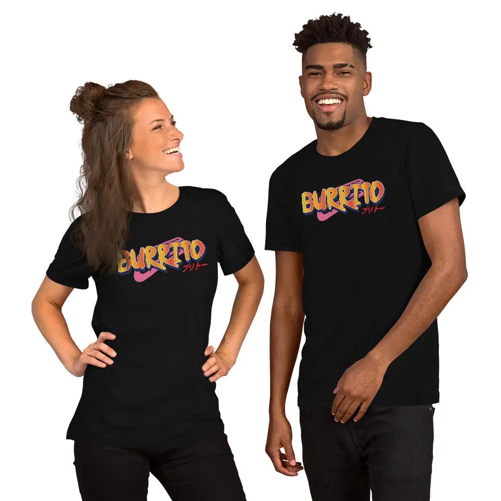 a man and a woman wearing black shirts