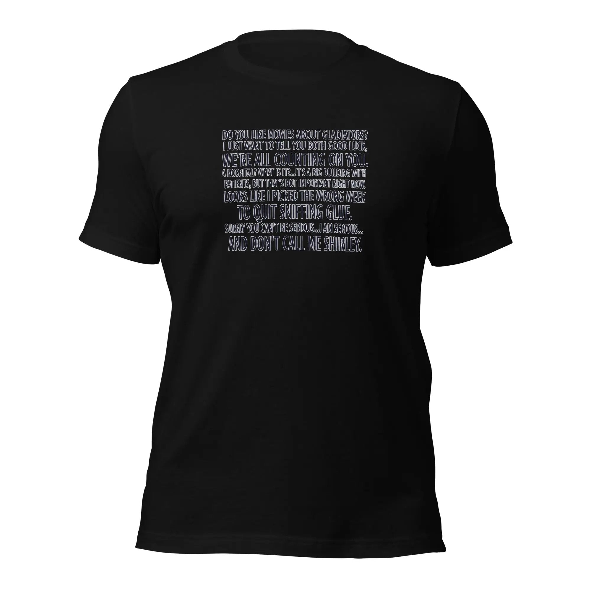 a black t - shirt with a poem written on it