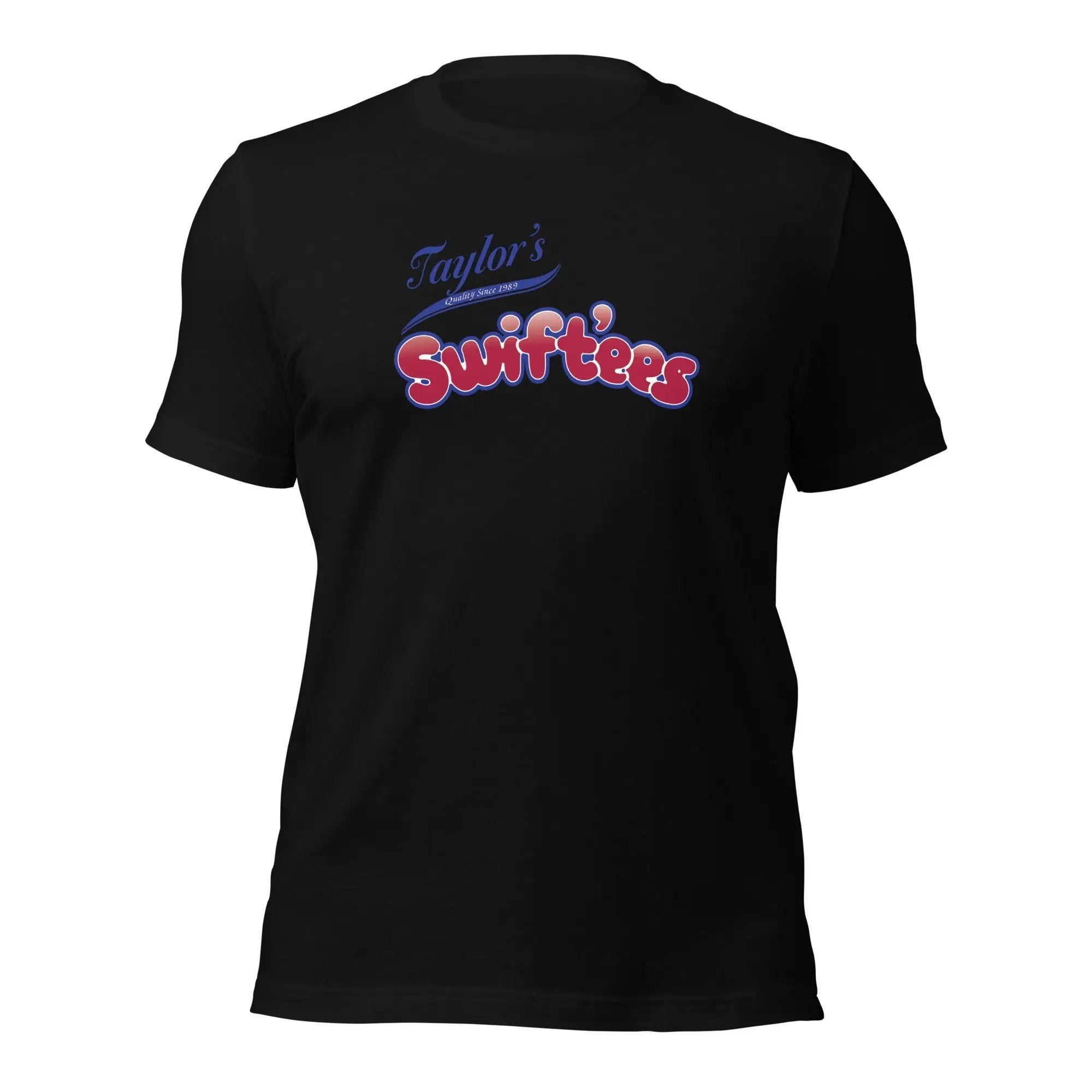 a black t - shirt with the words taylor's surfboards on it