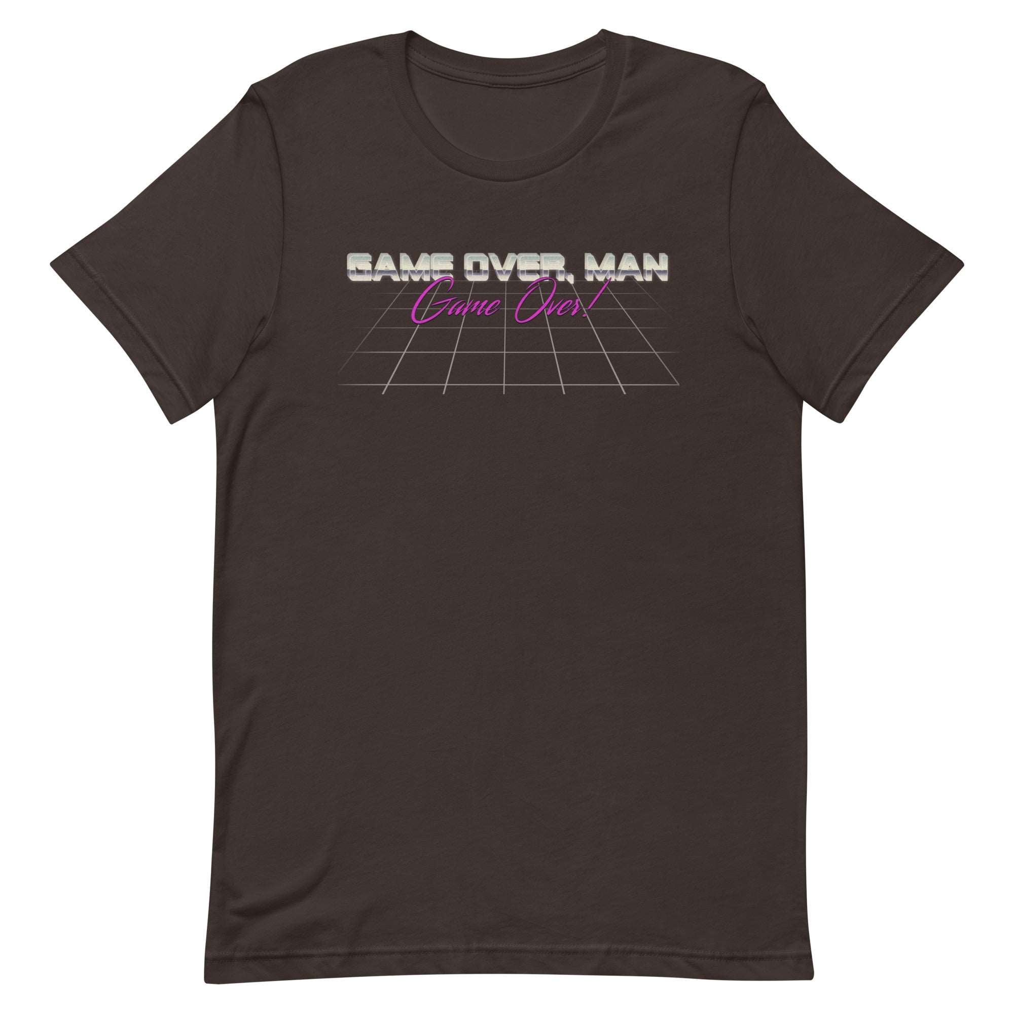a black t - shirt with the words game over man on it