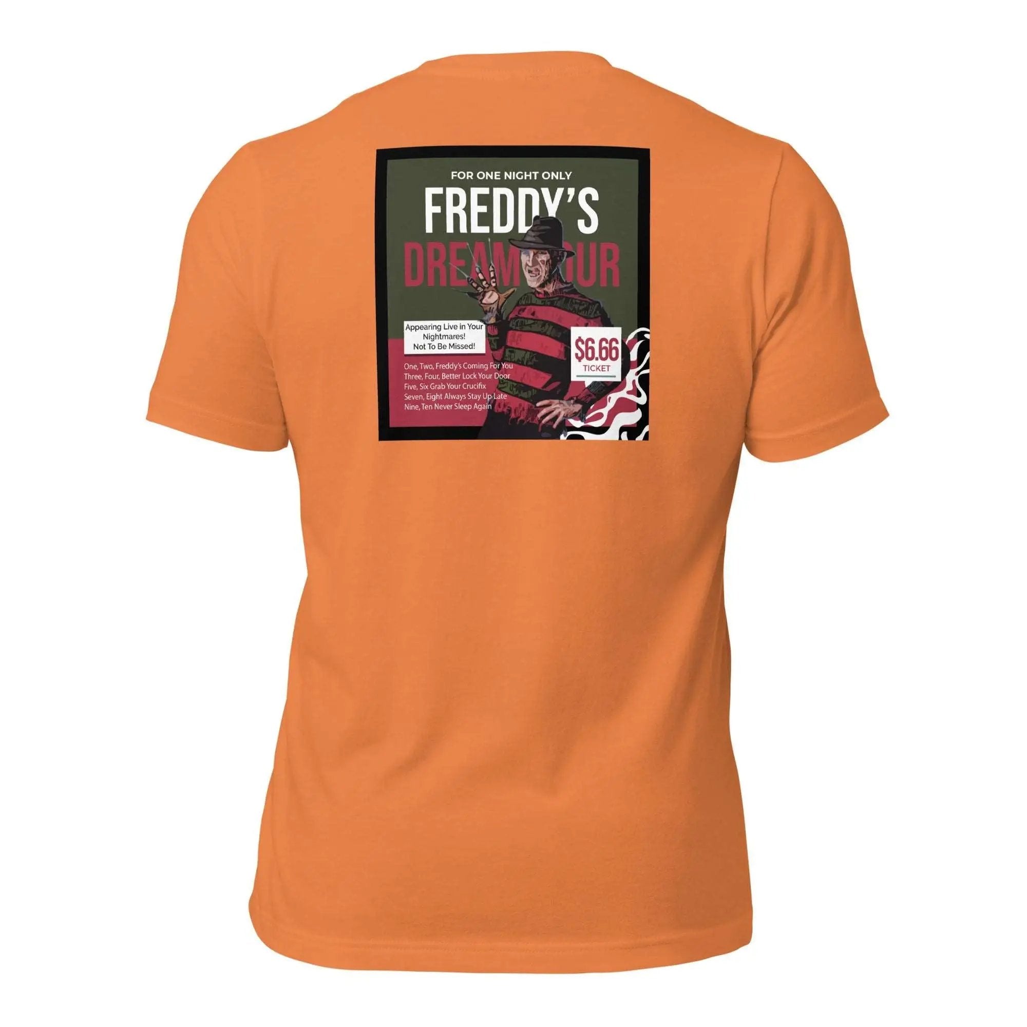 Freddy's Dream Tour Unisex t-shirt (Back)
