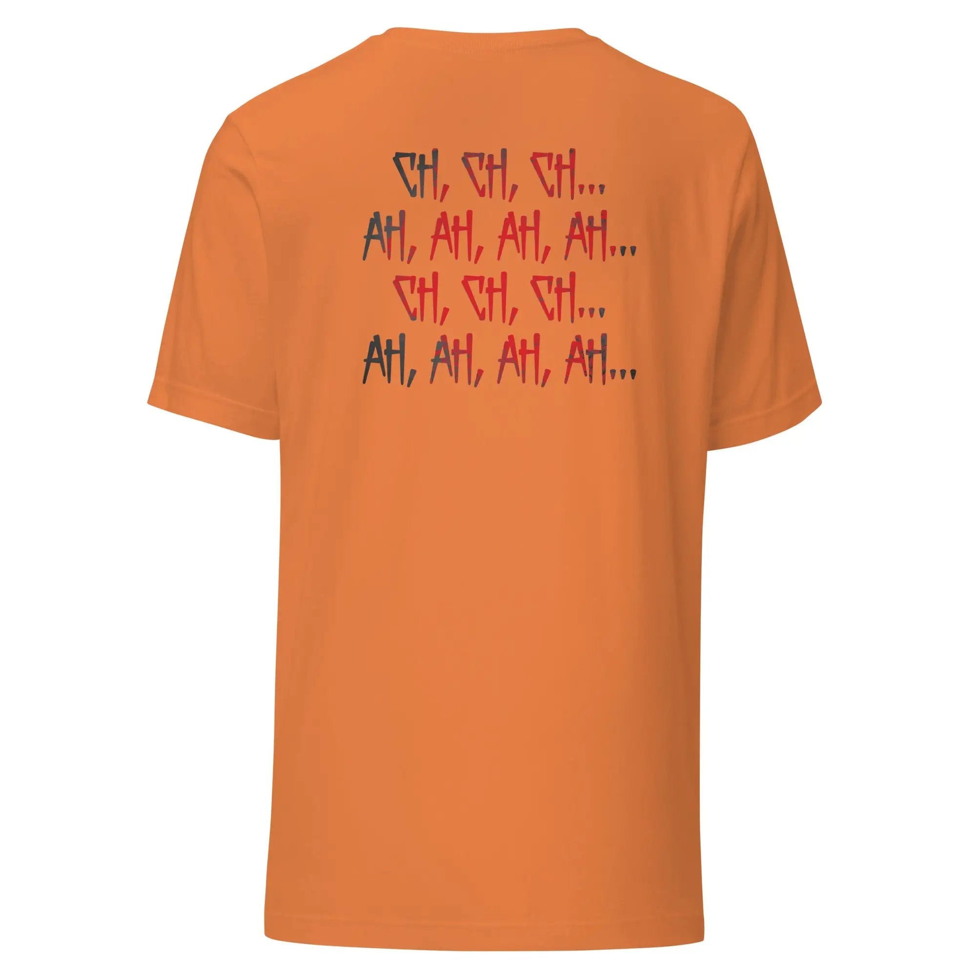 an orange t - shirt with the words ha ha ha ha ha ha ha ha