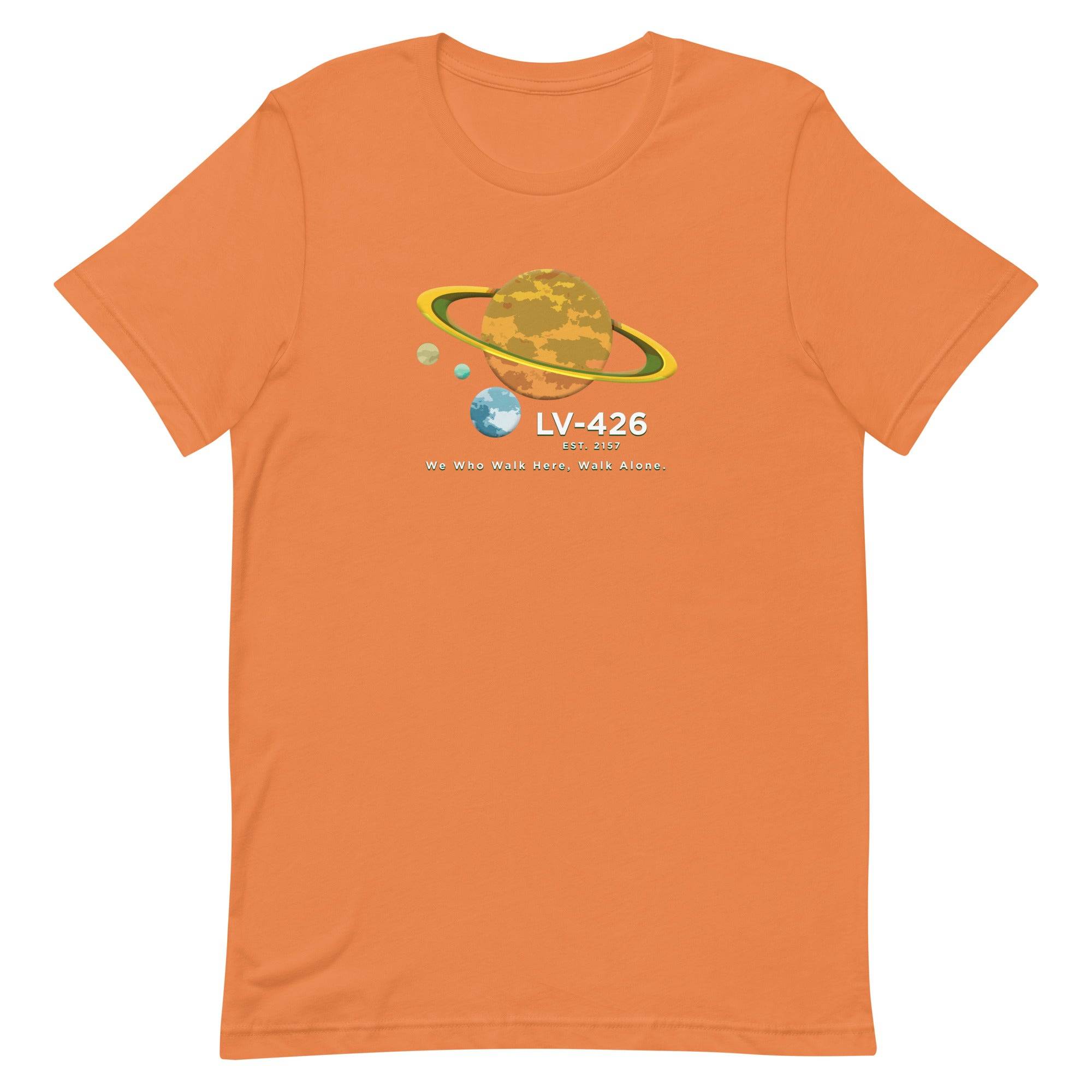 an orange t - shirt with the nasa logo on it
