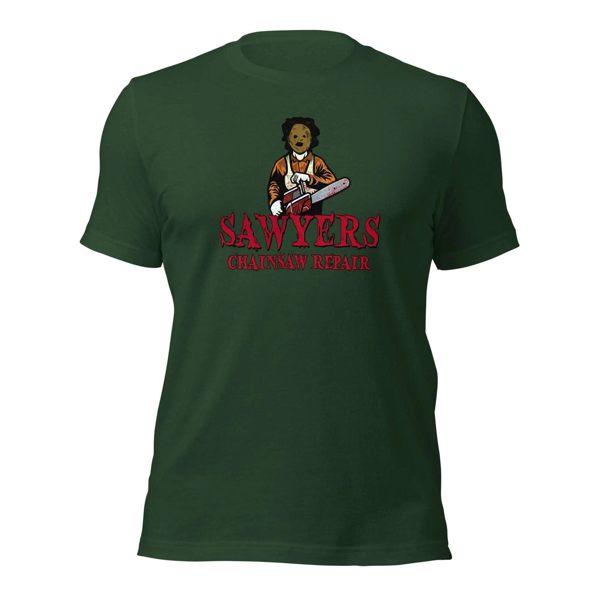 a green t - shirt with a picture of a man holding a baseball bat