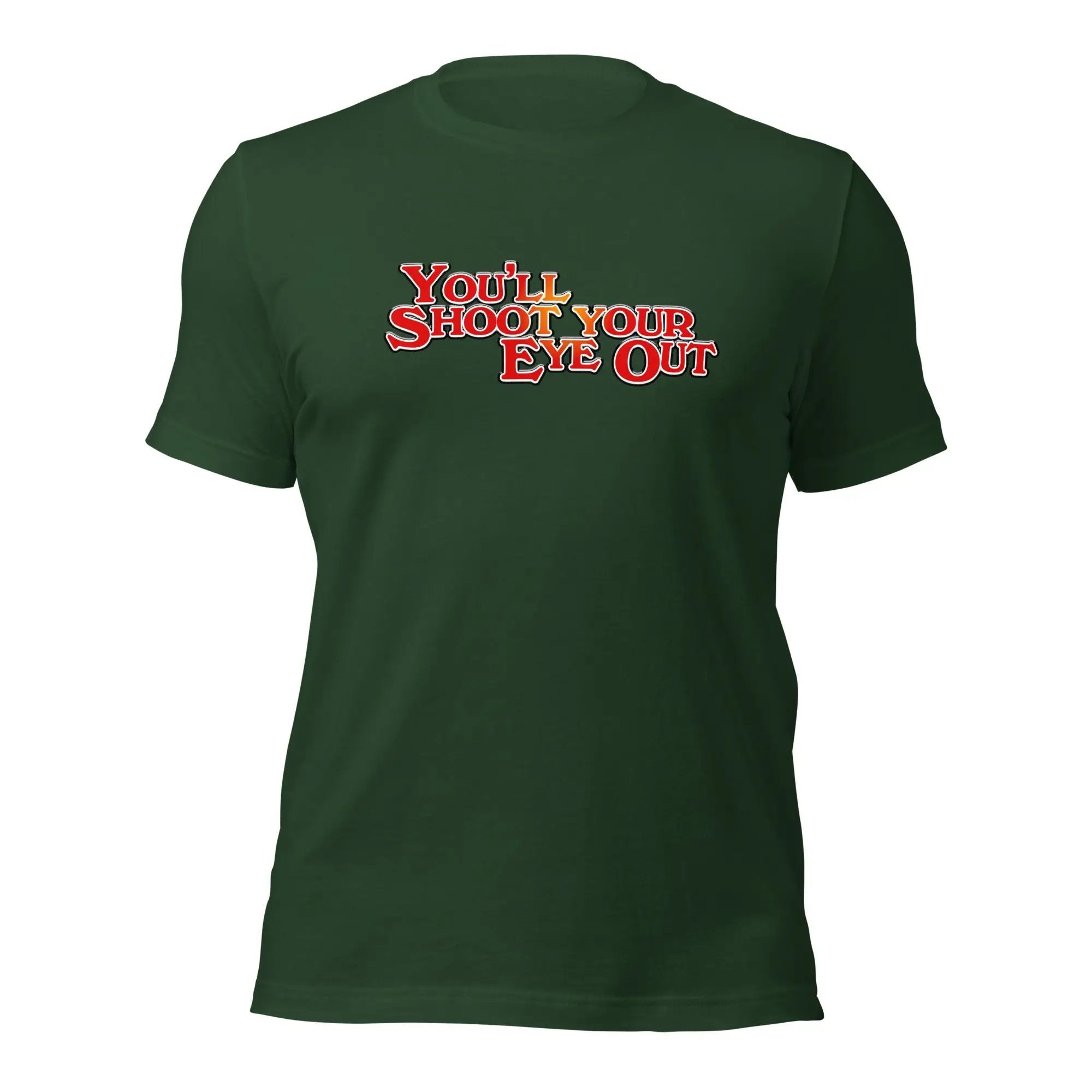 a green t - shirt with the words you show your love out