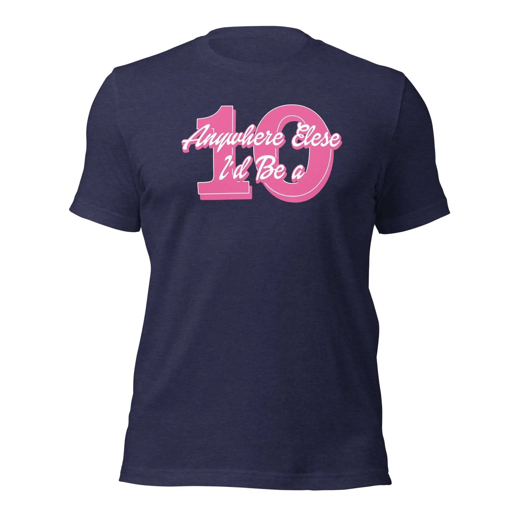 a blue t - shirt with pink lettering that says,'i'm in