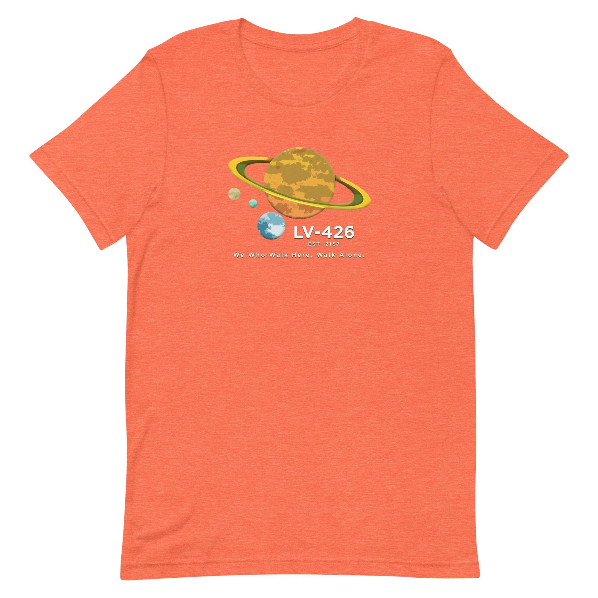 an orange t - shirt with the nasa logo on it