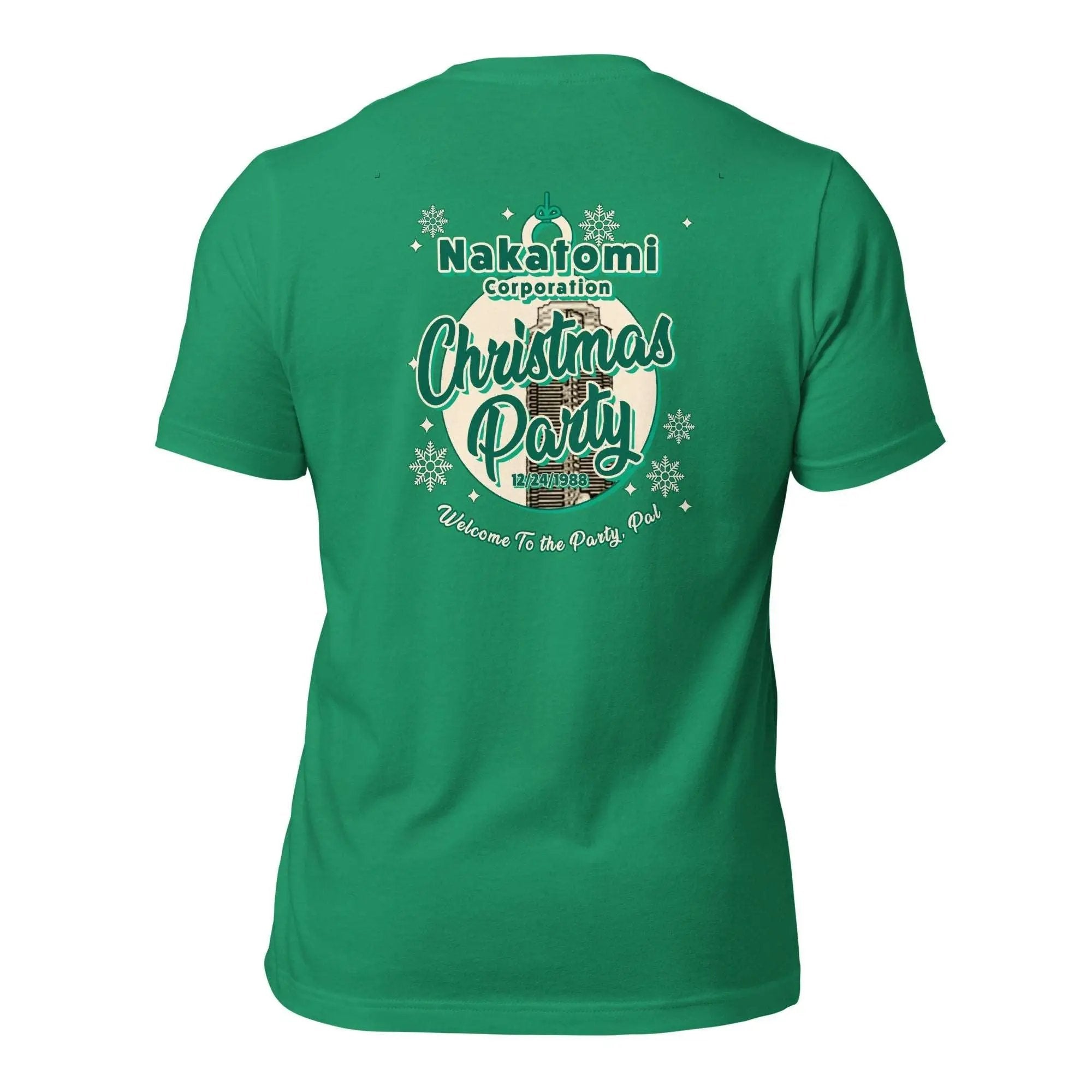 a green t - shirt with a christmas message on it