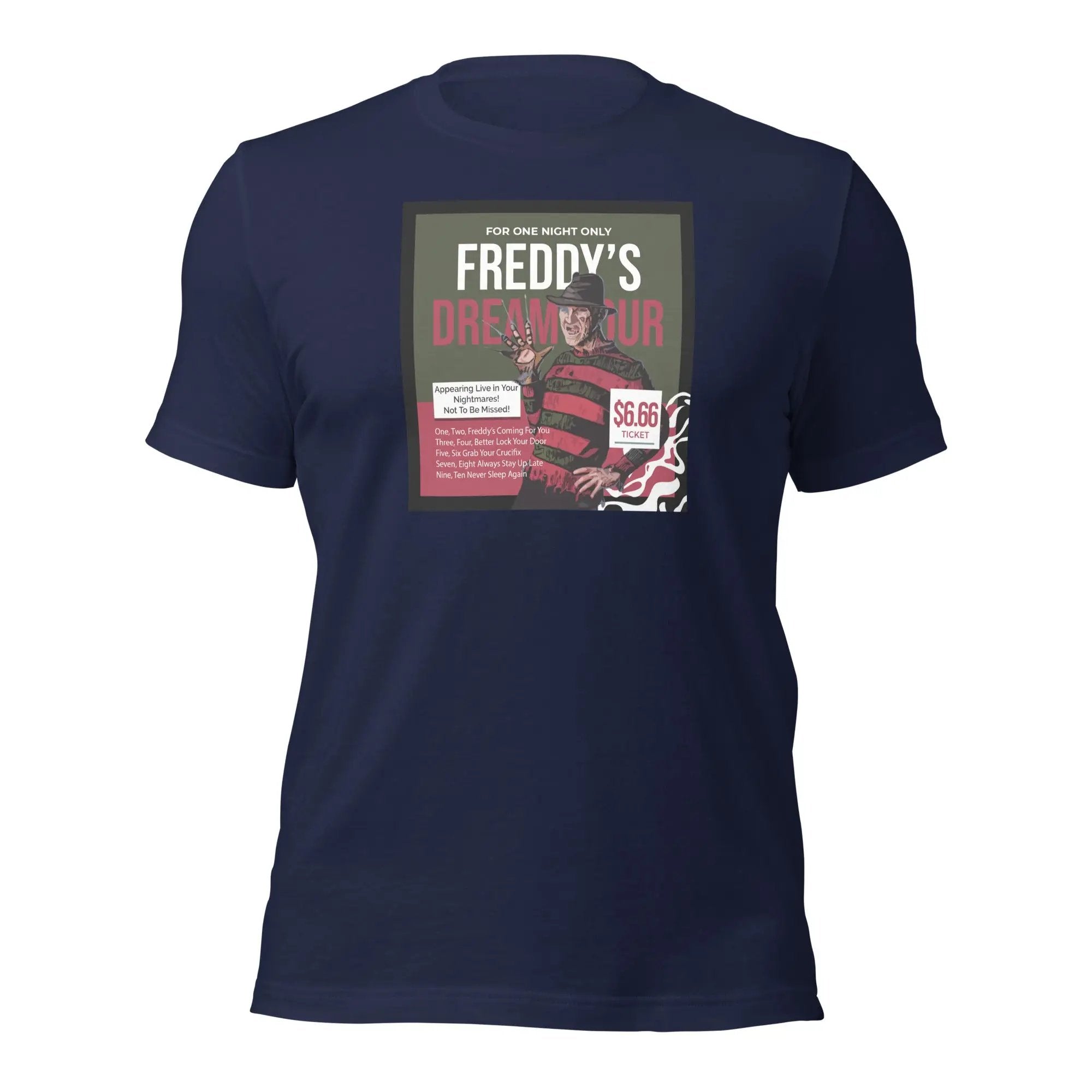 a t - shirt with a picture of a man in a striped shirt
