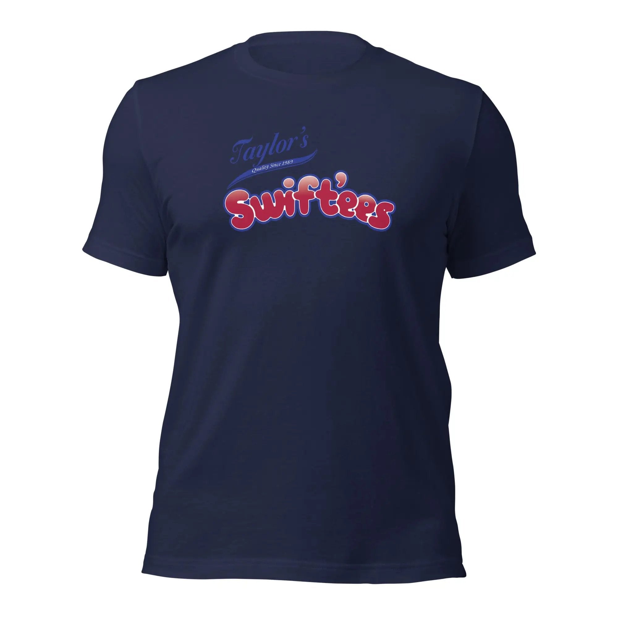 a blue t - shirt with the word's logo on it