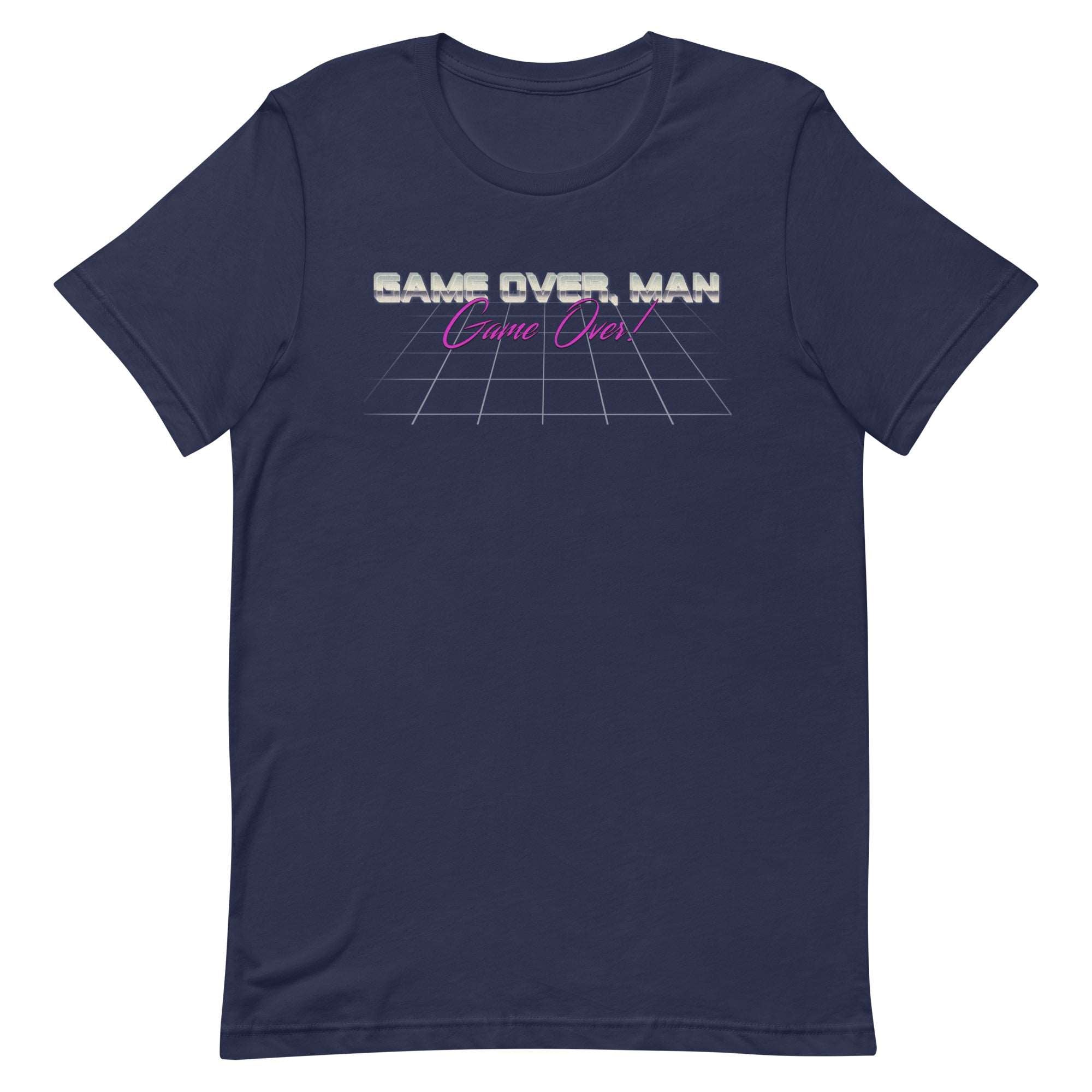 a navy t - shirt with the words save over man on it