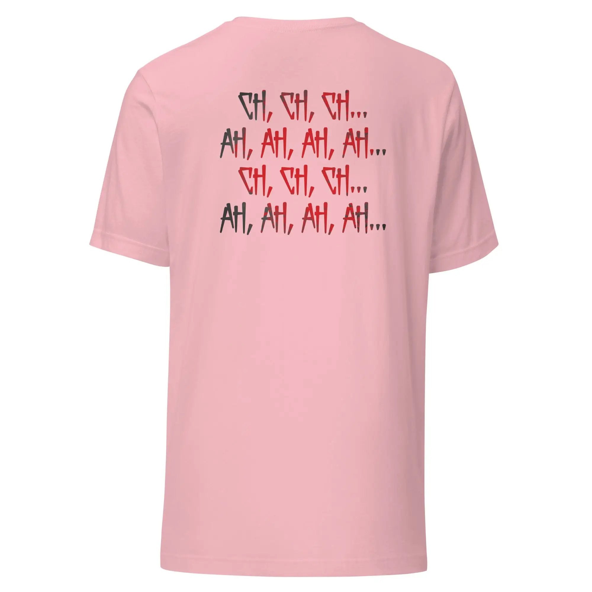 a pink t - shirt with the words ha ha ha ha ha ha ha ha