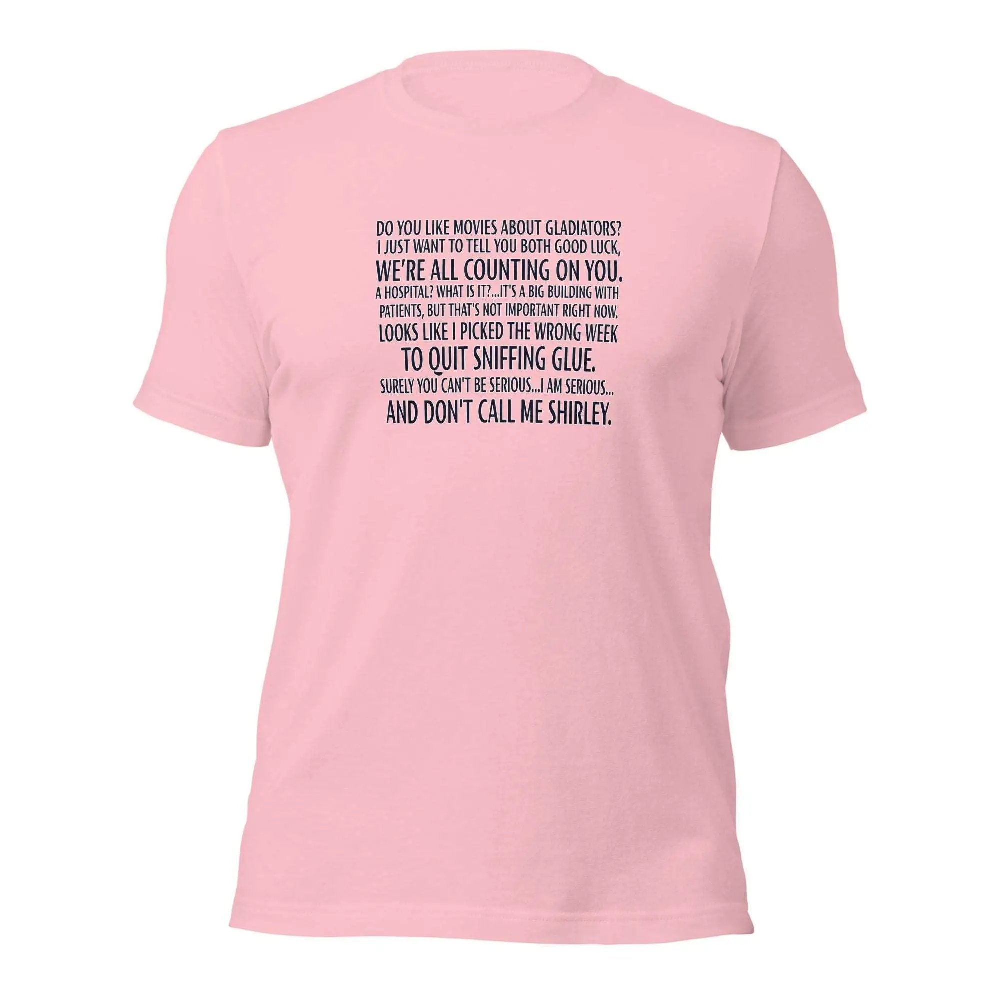 a pink t - shirt with the words, we are all counting on you