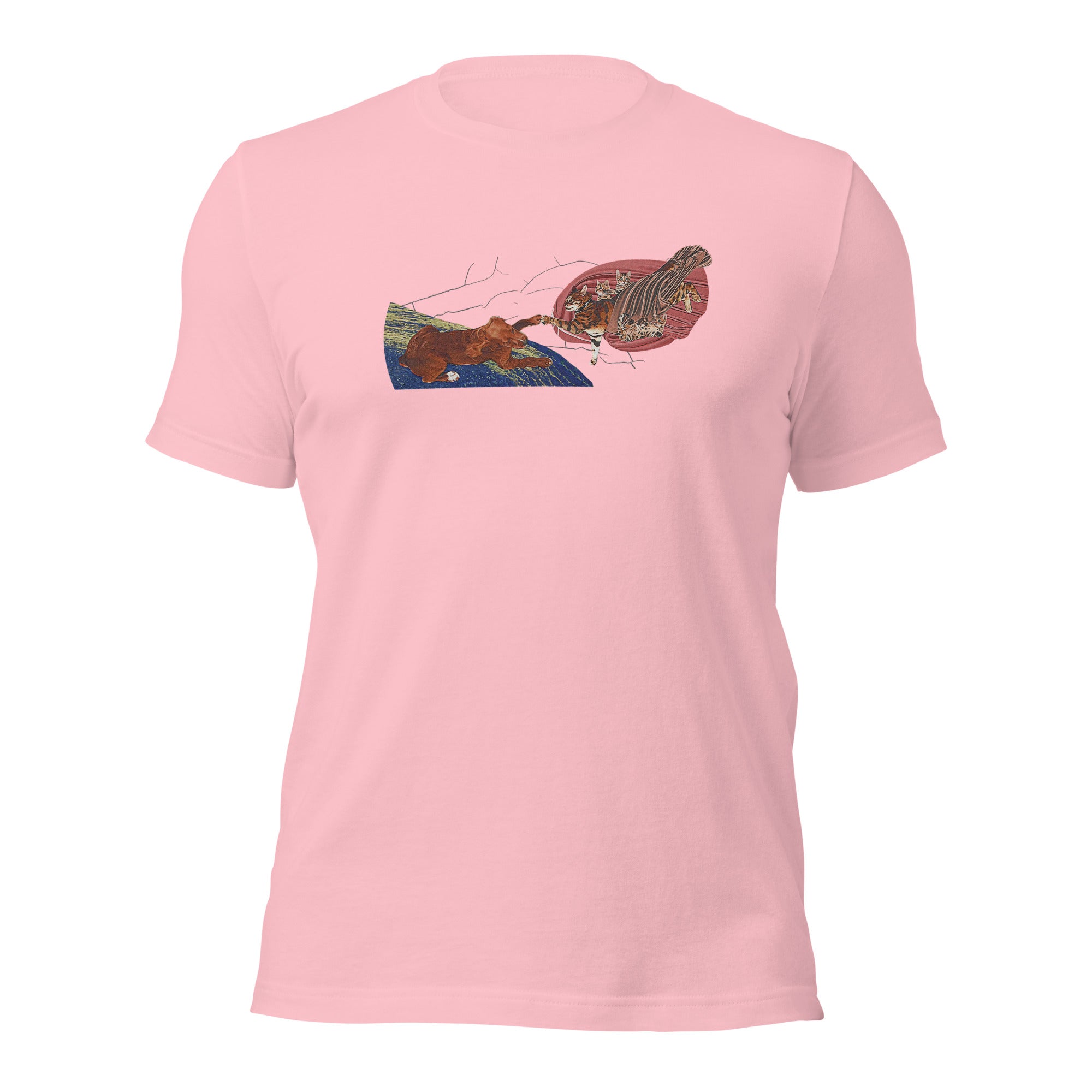 a pink t - shirt with a picture of a butterfly