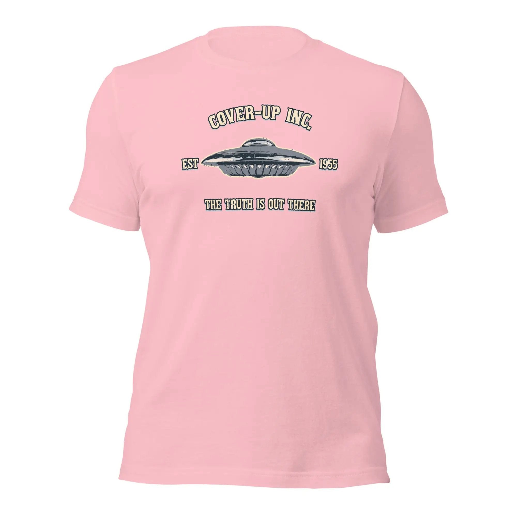 a pink t - shirt with an image of a flying saucer