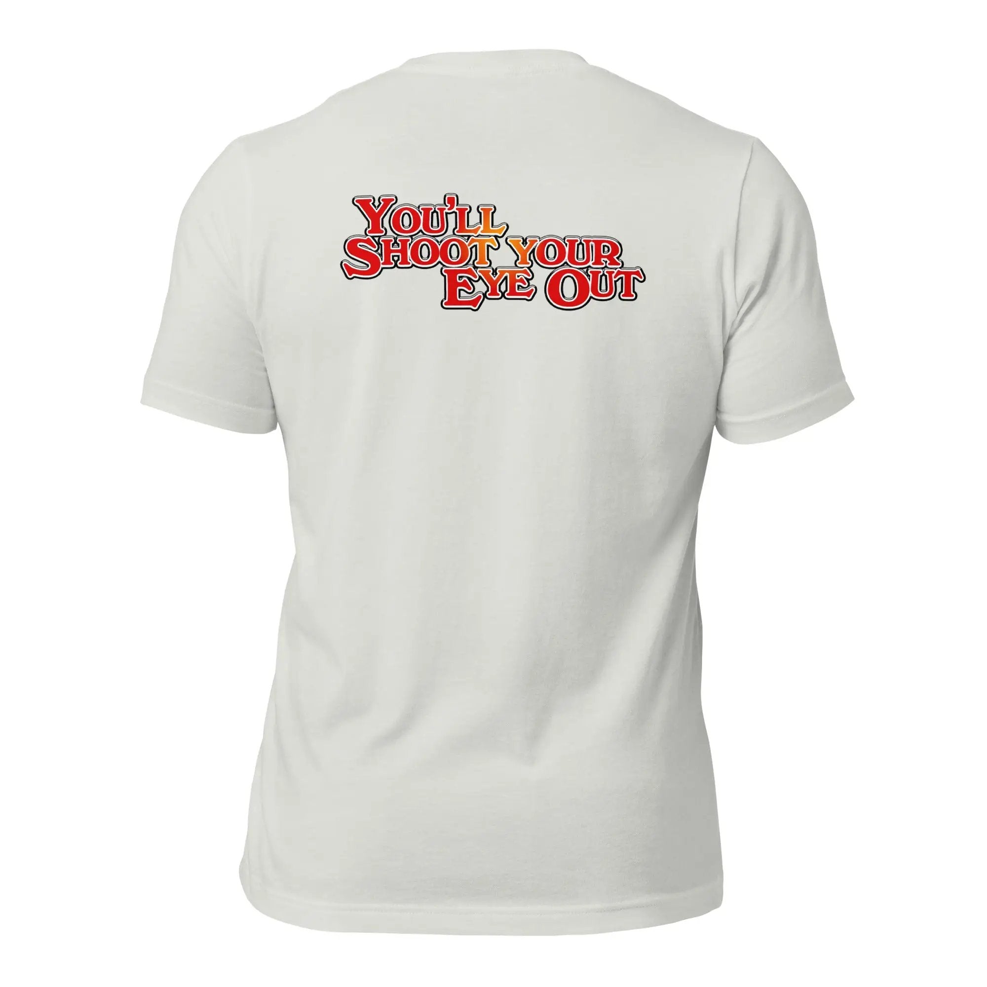 a white t - shirt with the words you're shock your ex out on