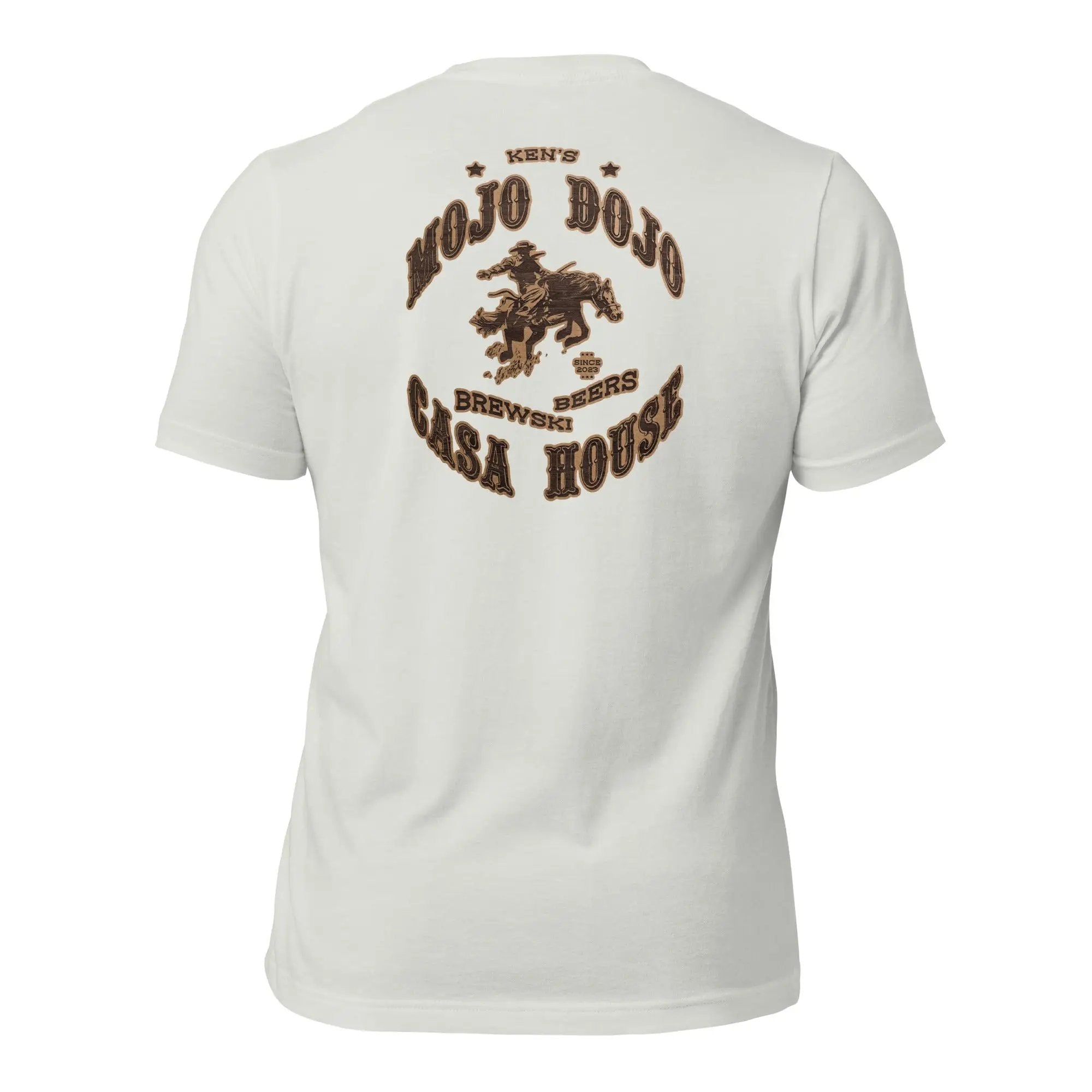 a white t - shirt with a horse on it