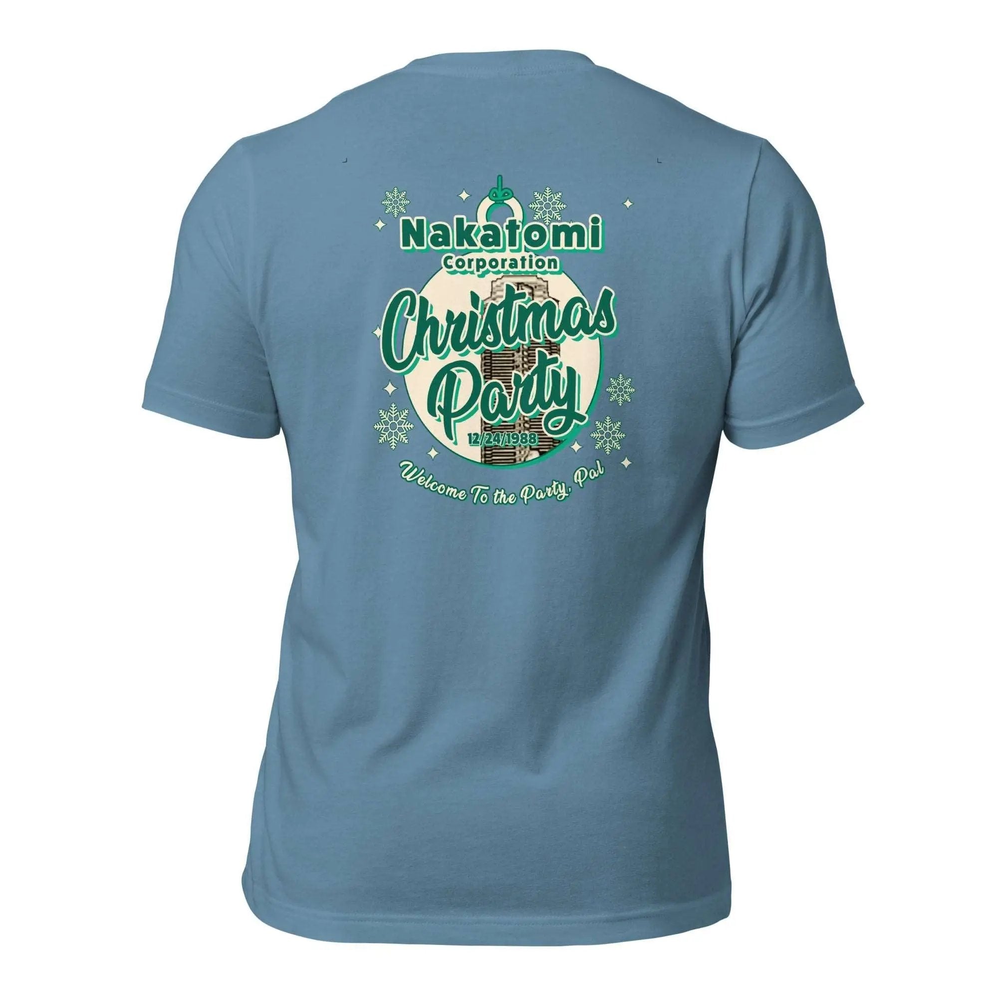 a women's t - shirt with the words christmas party on it