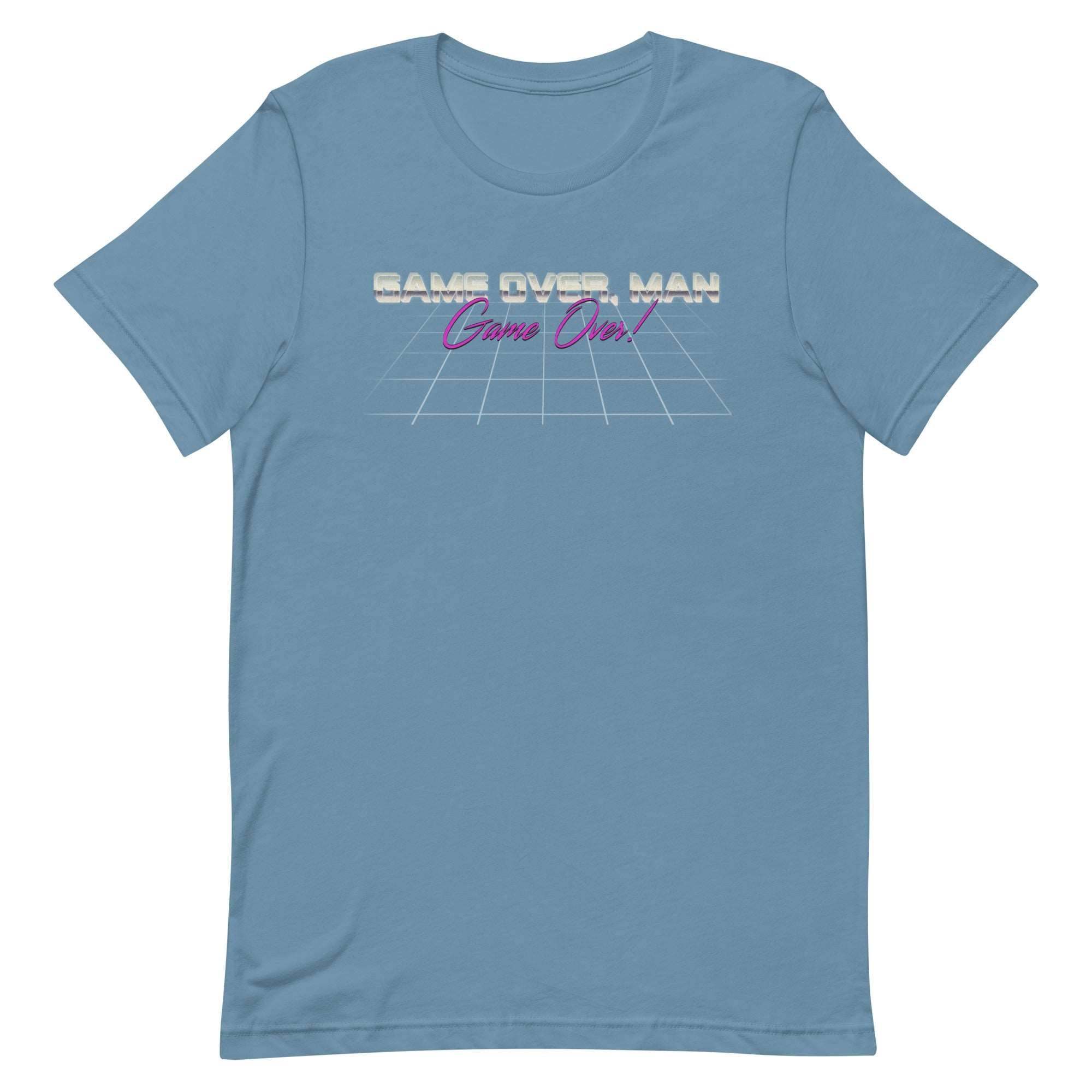 a blue t - shirt with the words real living man on it