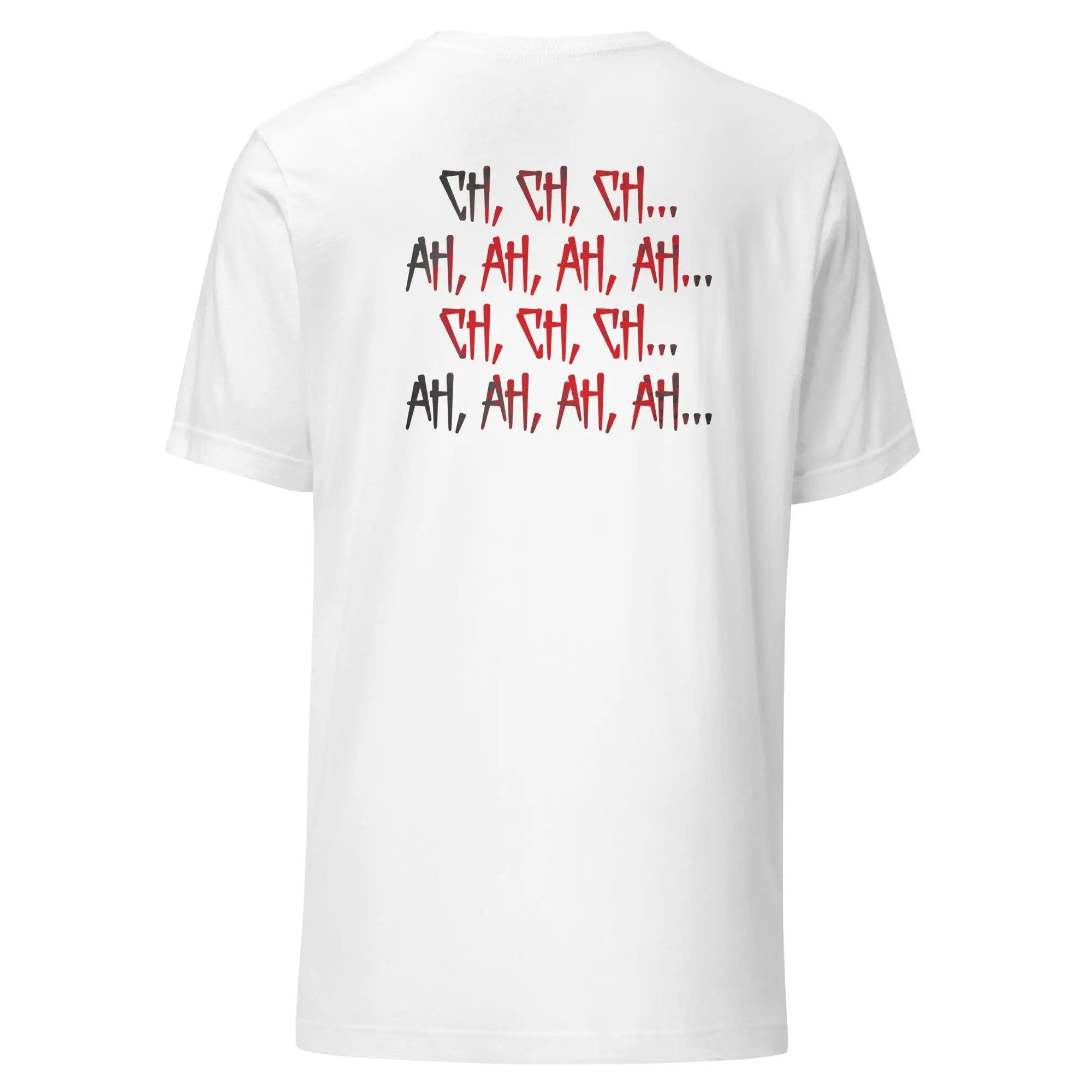 a white t - shirt with the words ha ha ha ha ha ha ha ha