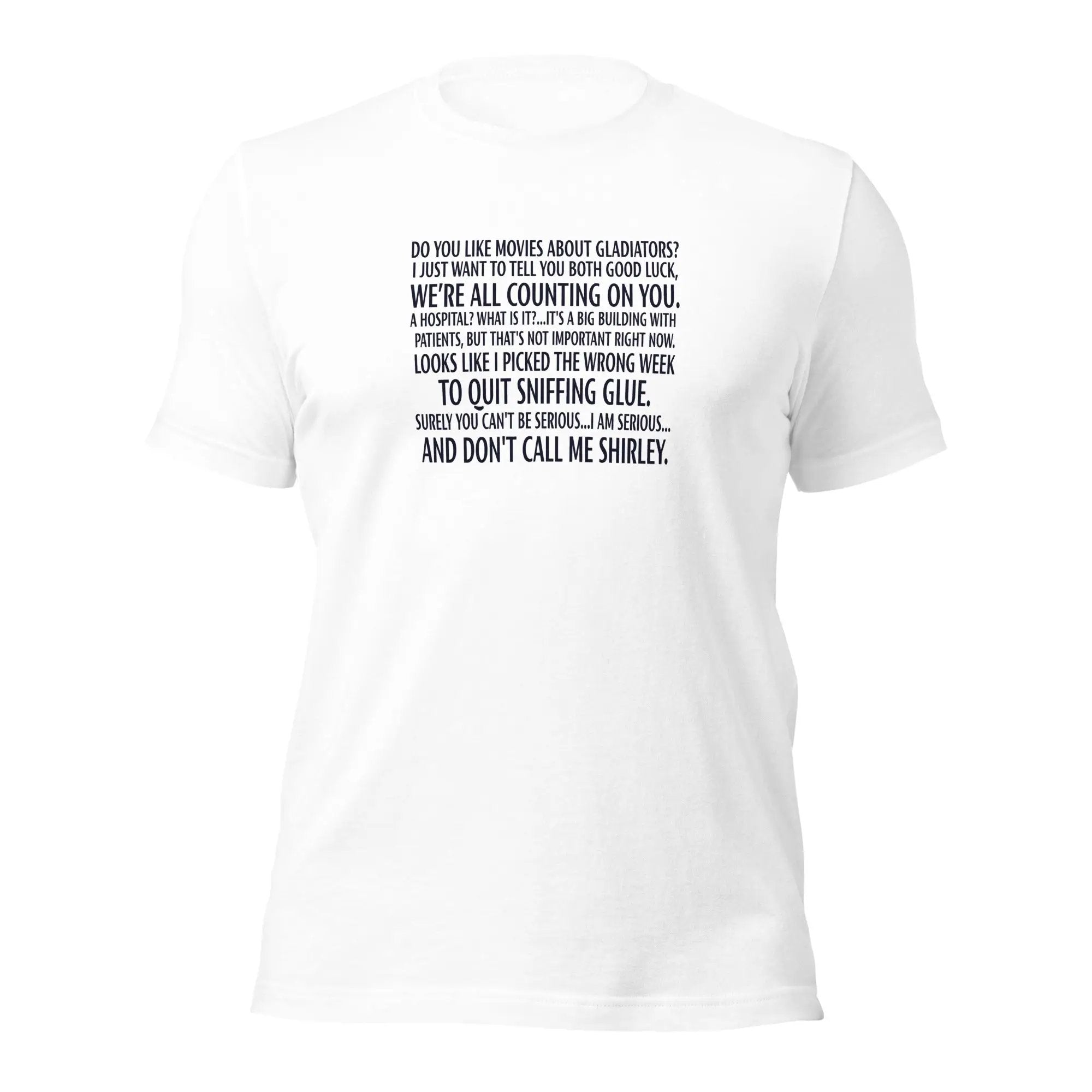 a white t - shirt with the words we are all counting on you
