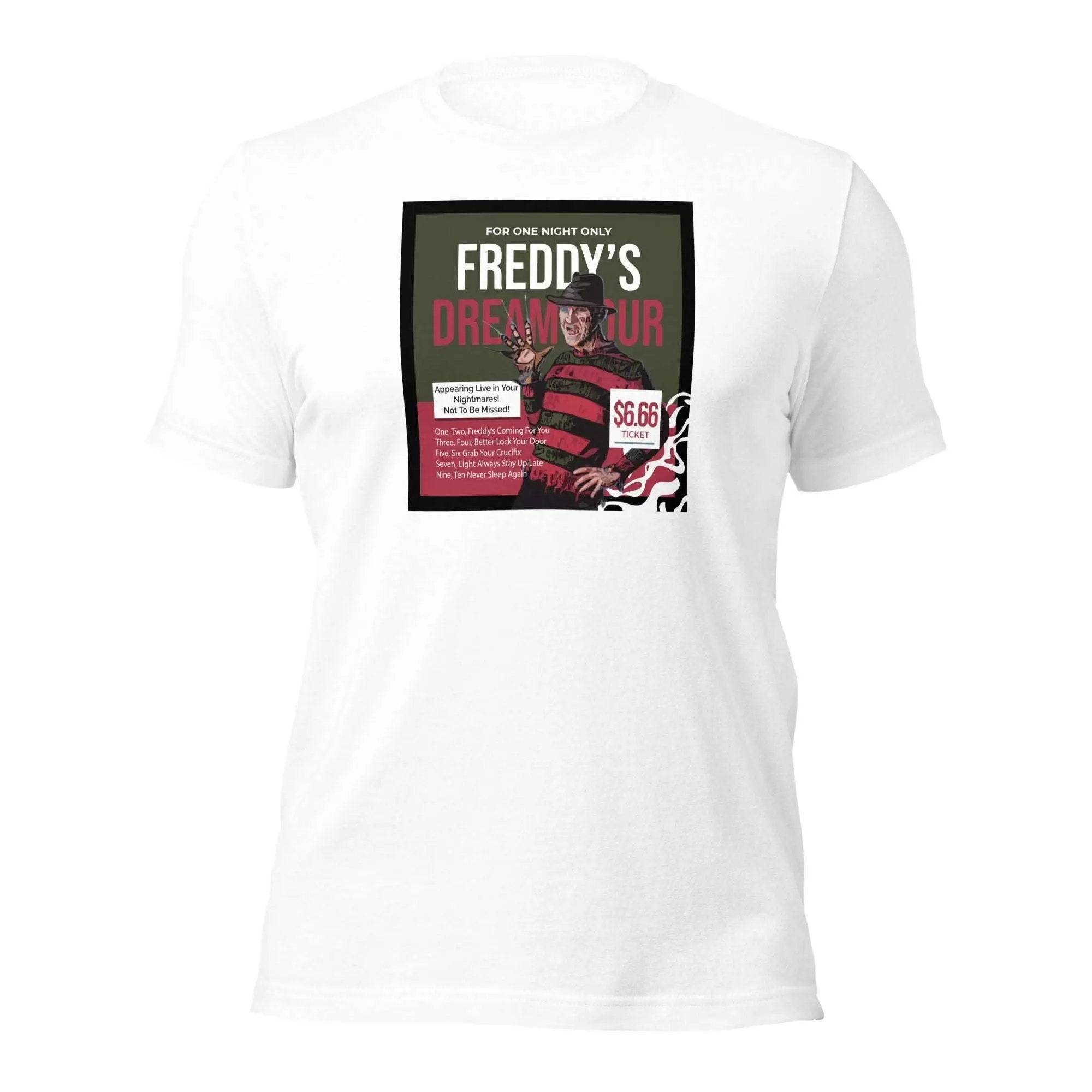a white t - shirt with a picture of a woman