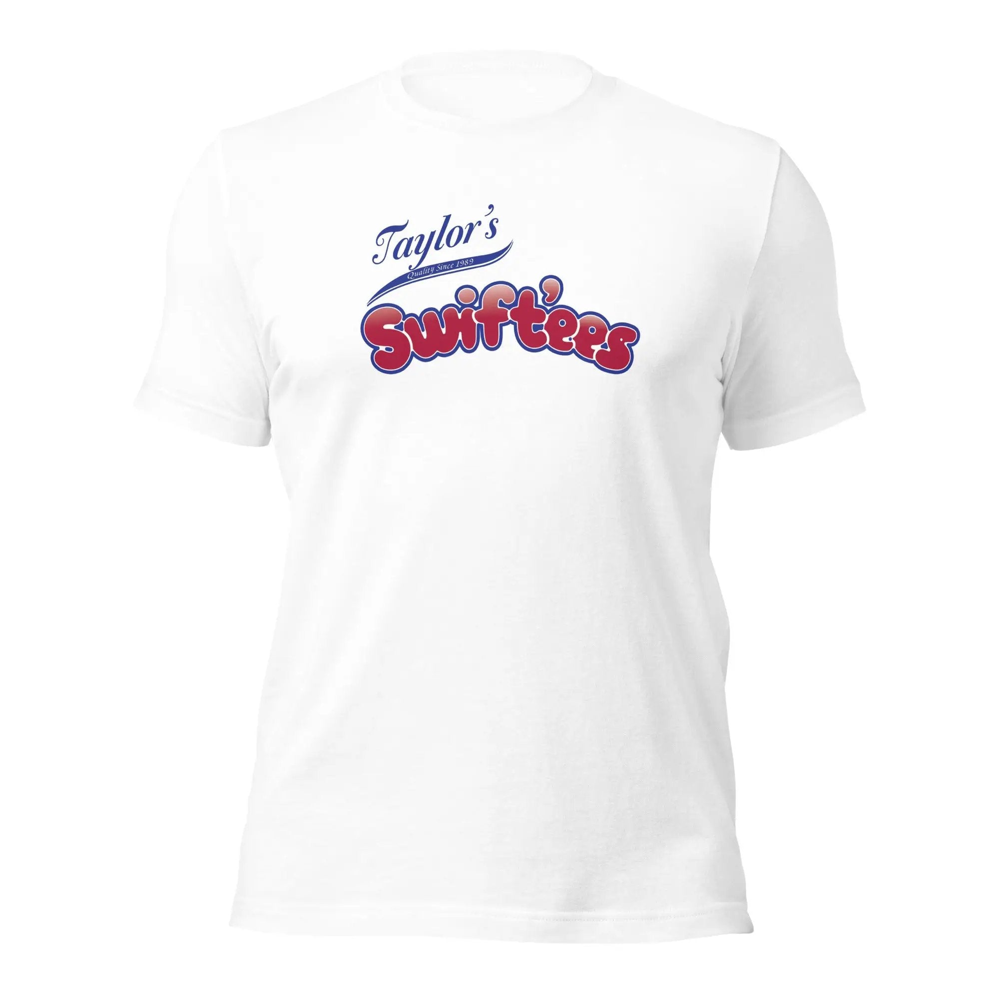 a white shirt that says taylor's surfers