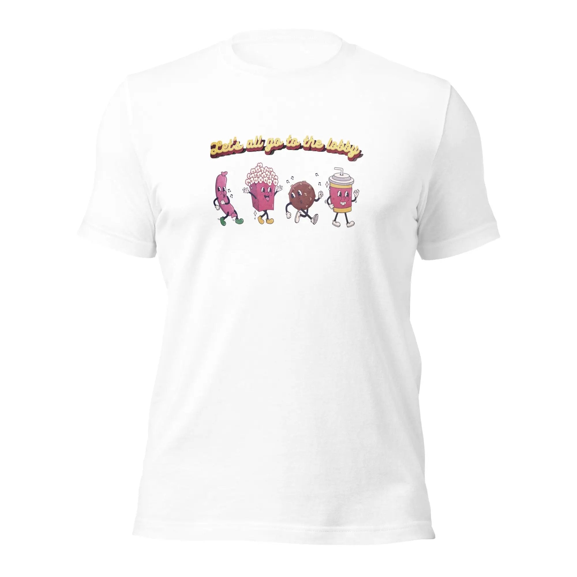 a white t - shirt with three cartoon characters on it