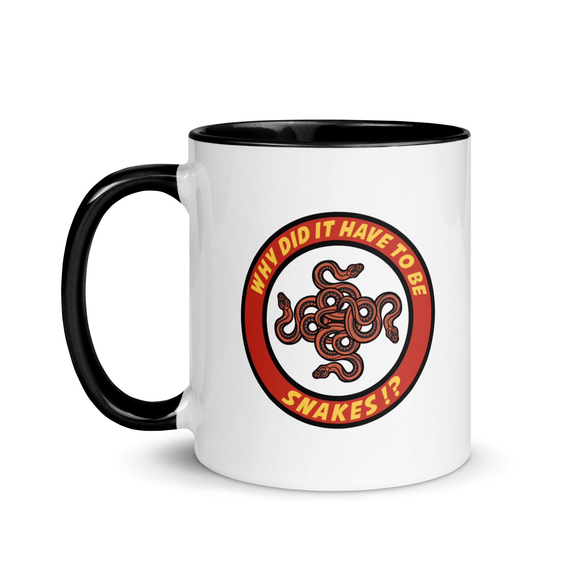 Why Did It Have To Be Snakes? Mug with Color Inside