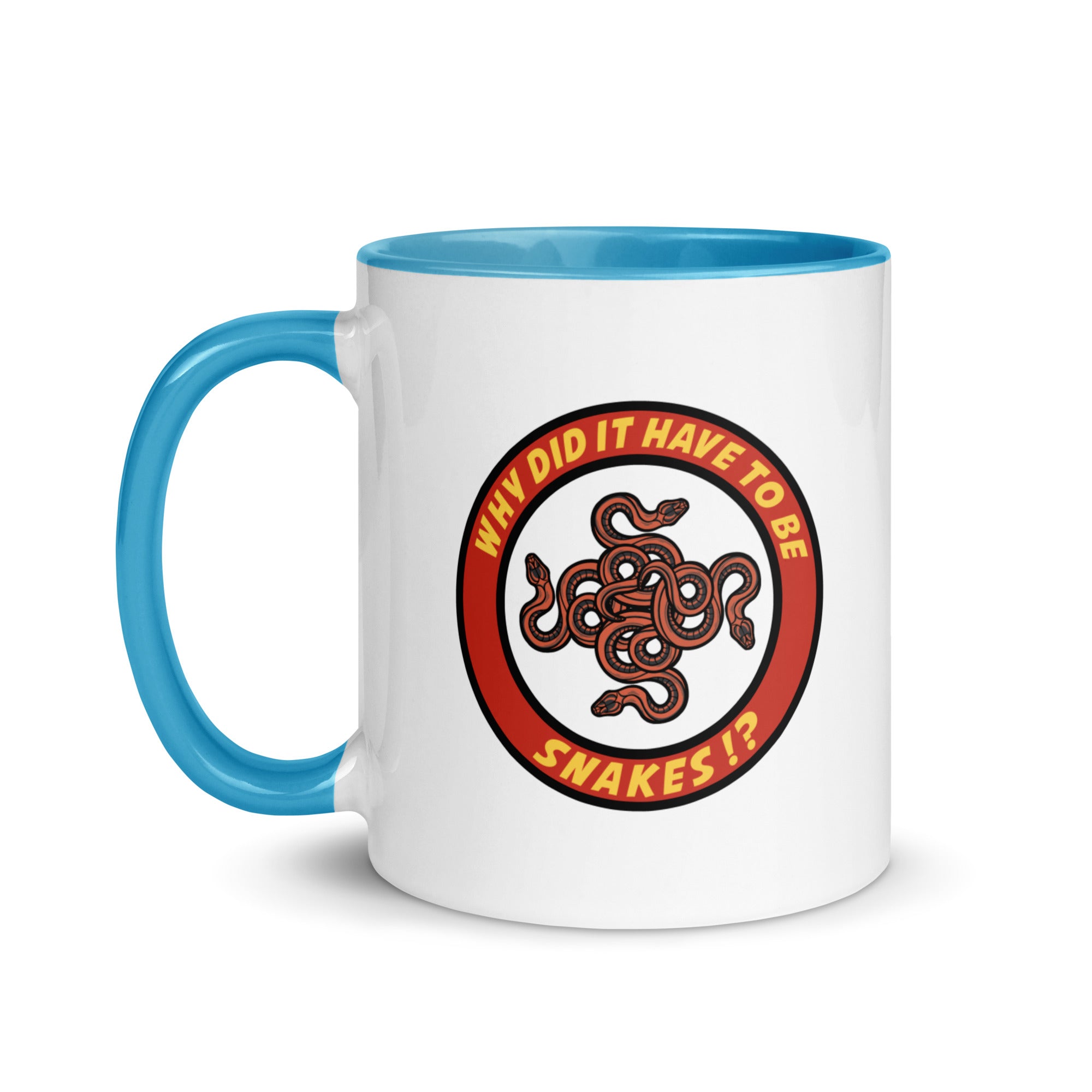 Why Did It Have To Be Snakes? Mug with Color Inside