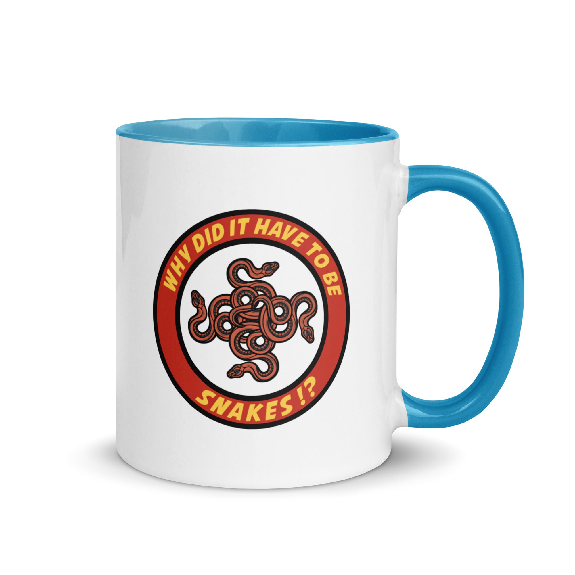 Why Did It Have To Be Snakes? Mug with Color Inside