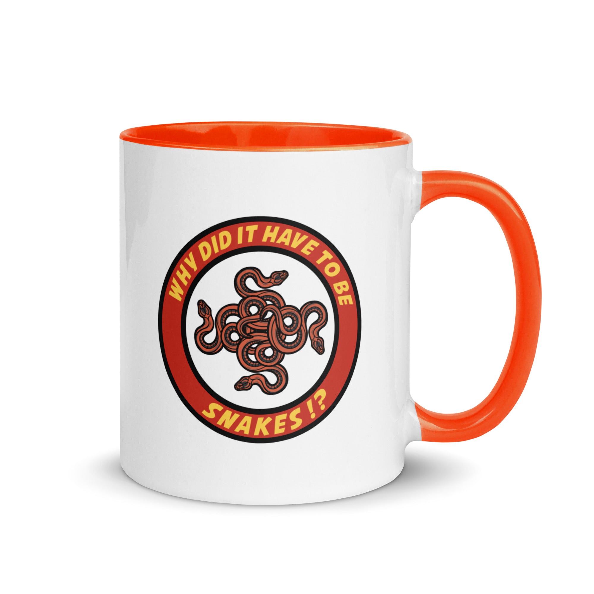 Why Did It Have To Be Snakes? Mug with Color Inside