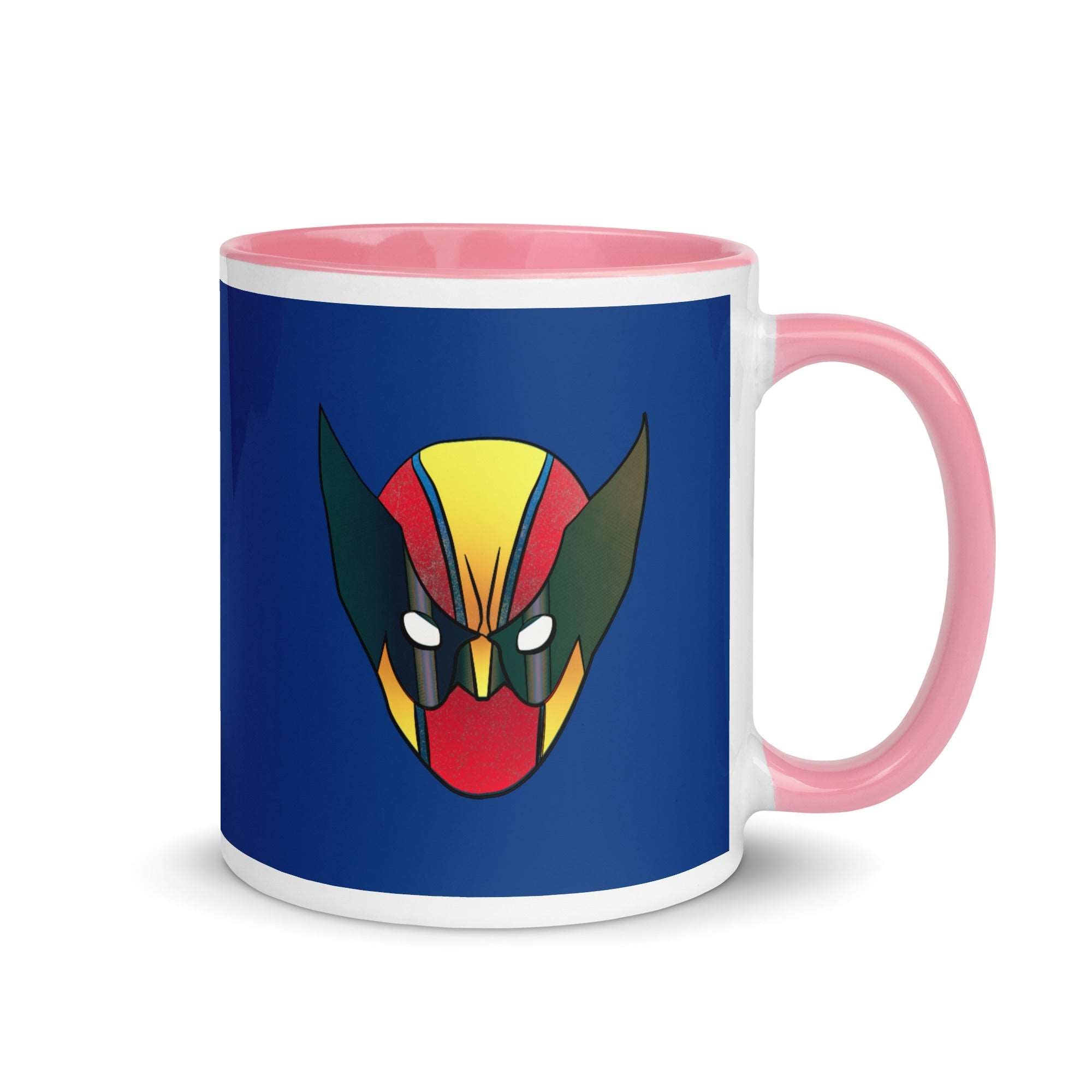 a mug with an image of a demon on it
