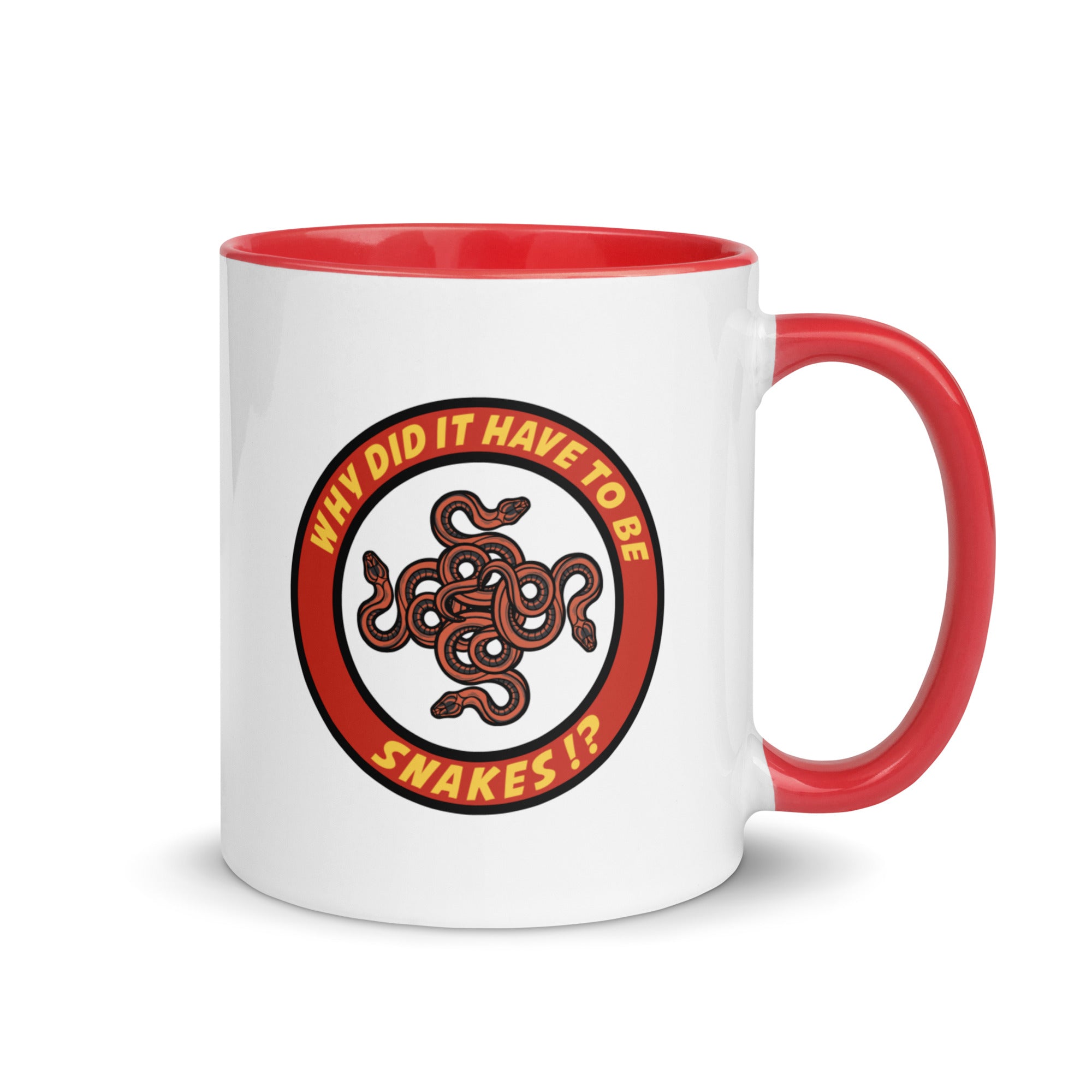 Why Did It Have To Be Snakes? Mug with Color Inside