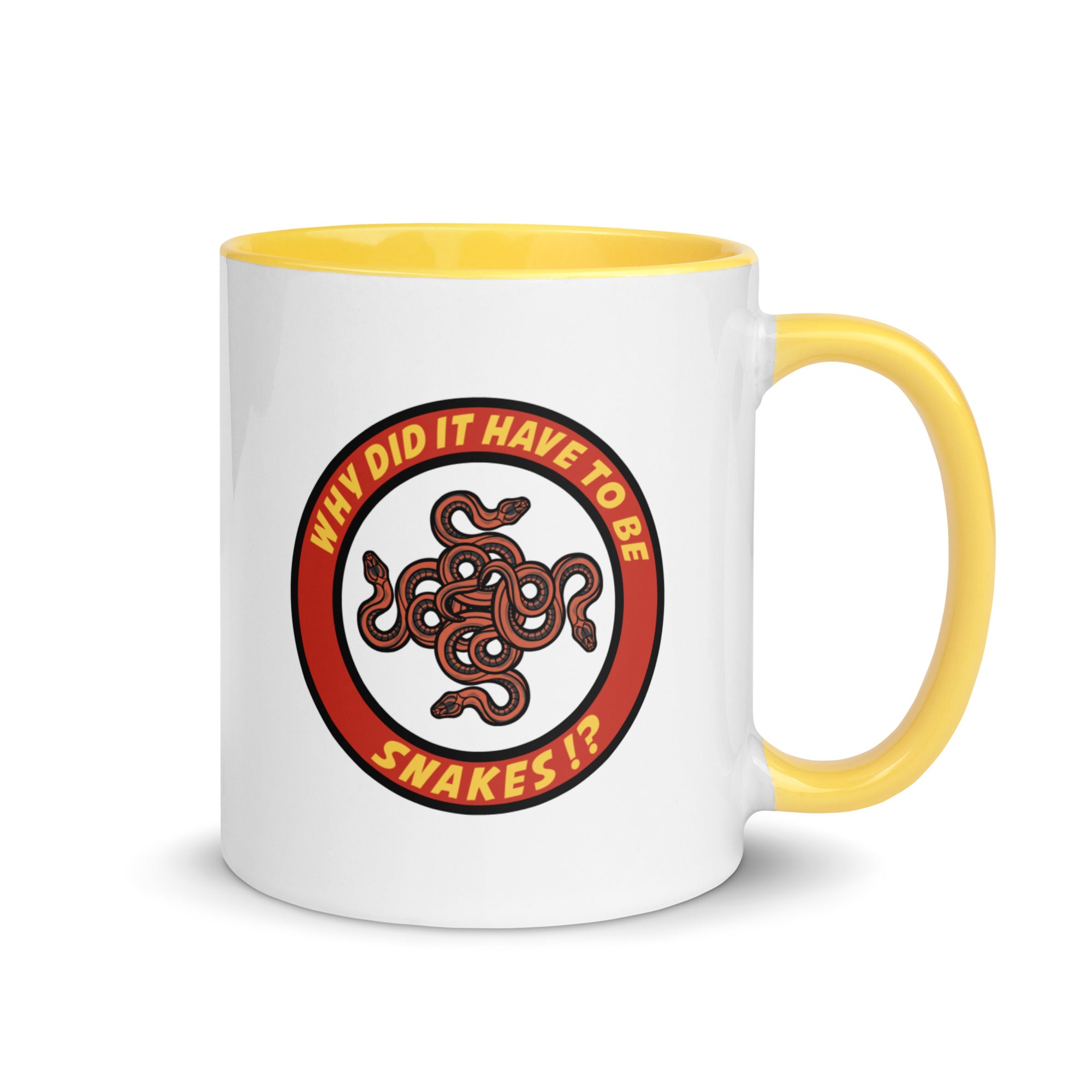 Why Did It Have To Be Snakes? Mug with Color Inside