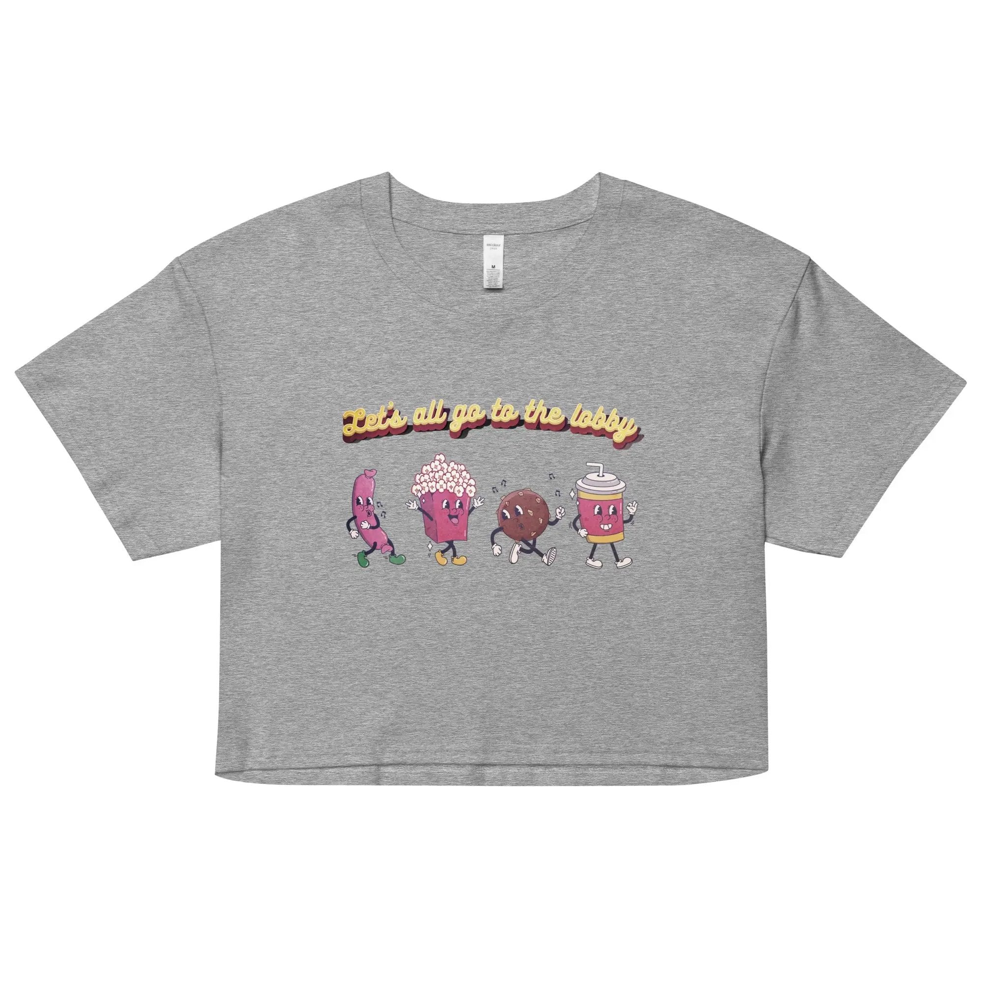a grey t - shirt with a cartoon character on it
