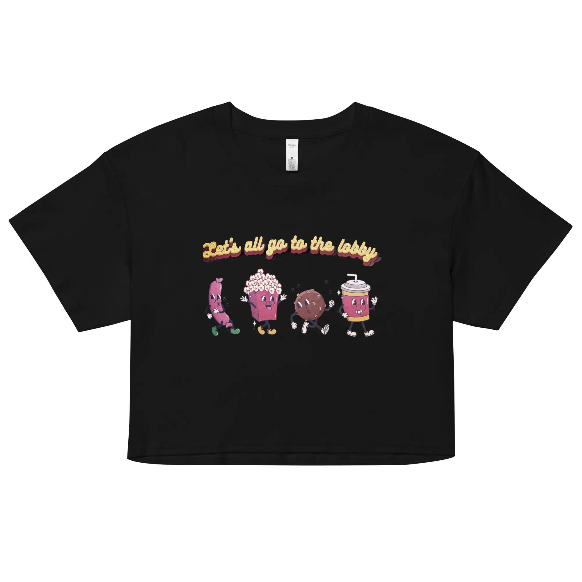 a black t - shirt with three cartoon characters on it