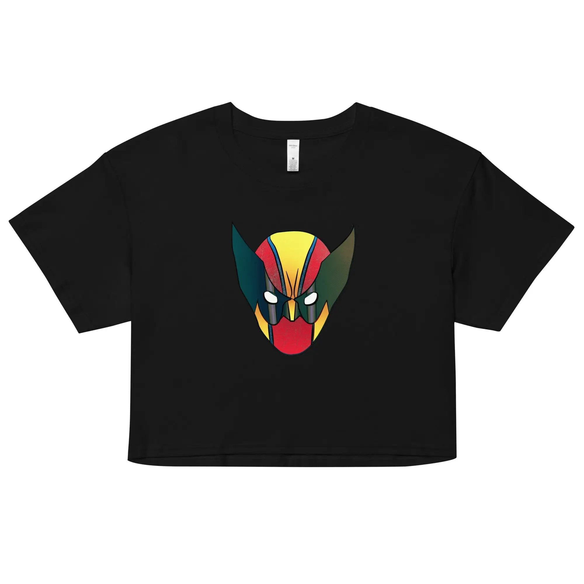 a black t - shirt with an image of a demon's head