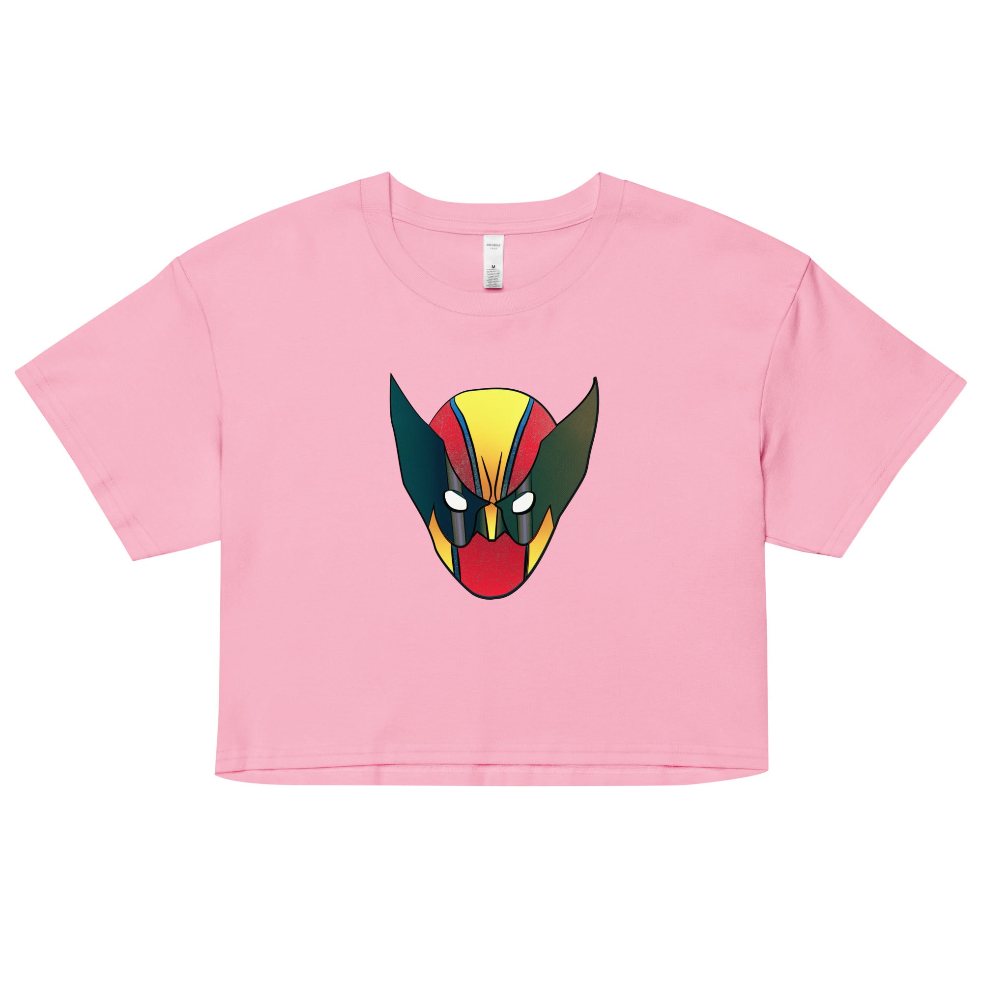 a pink t - shirt with an image of a demon's head
