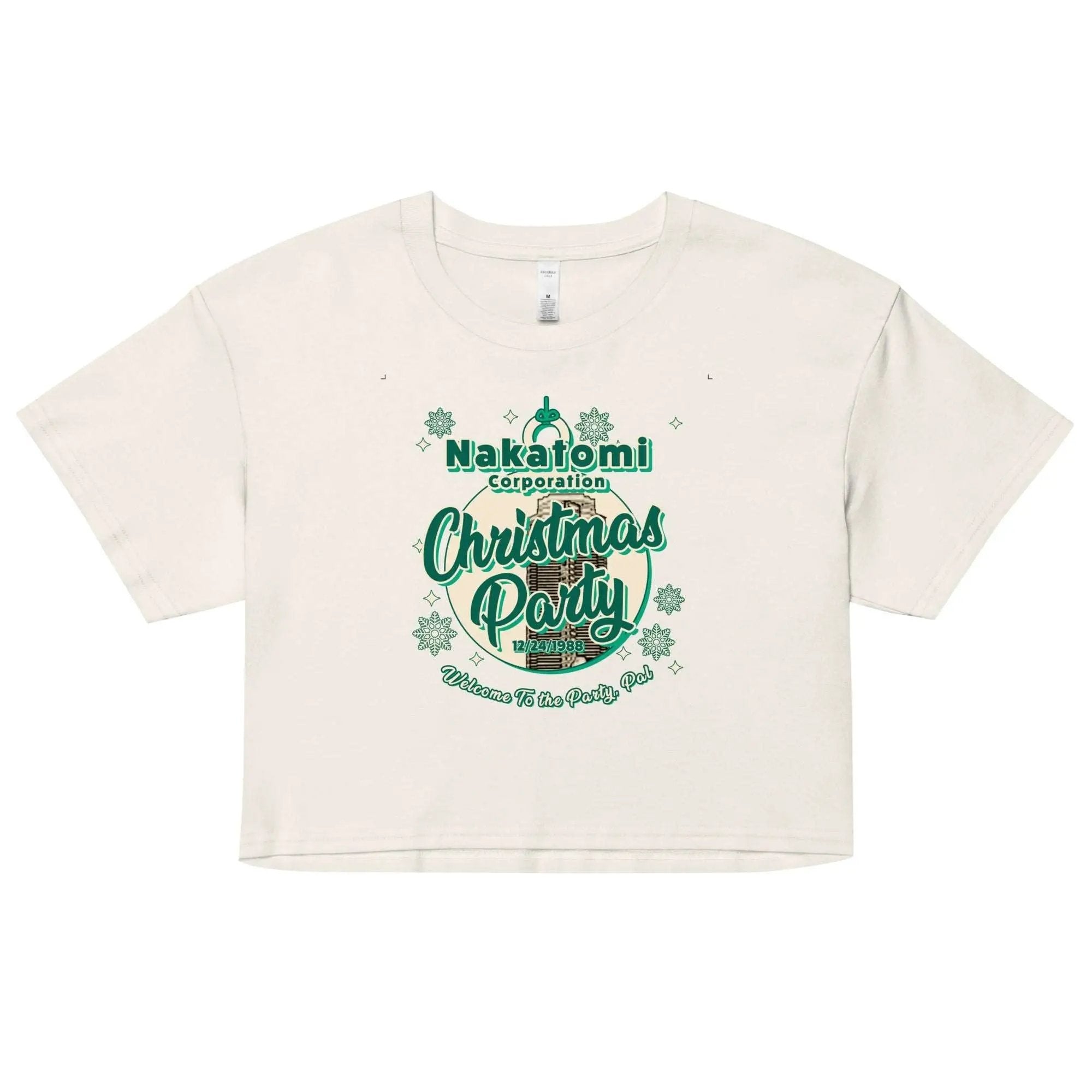 a white t - shirt with the words christmas party on it