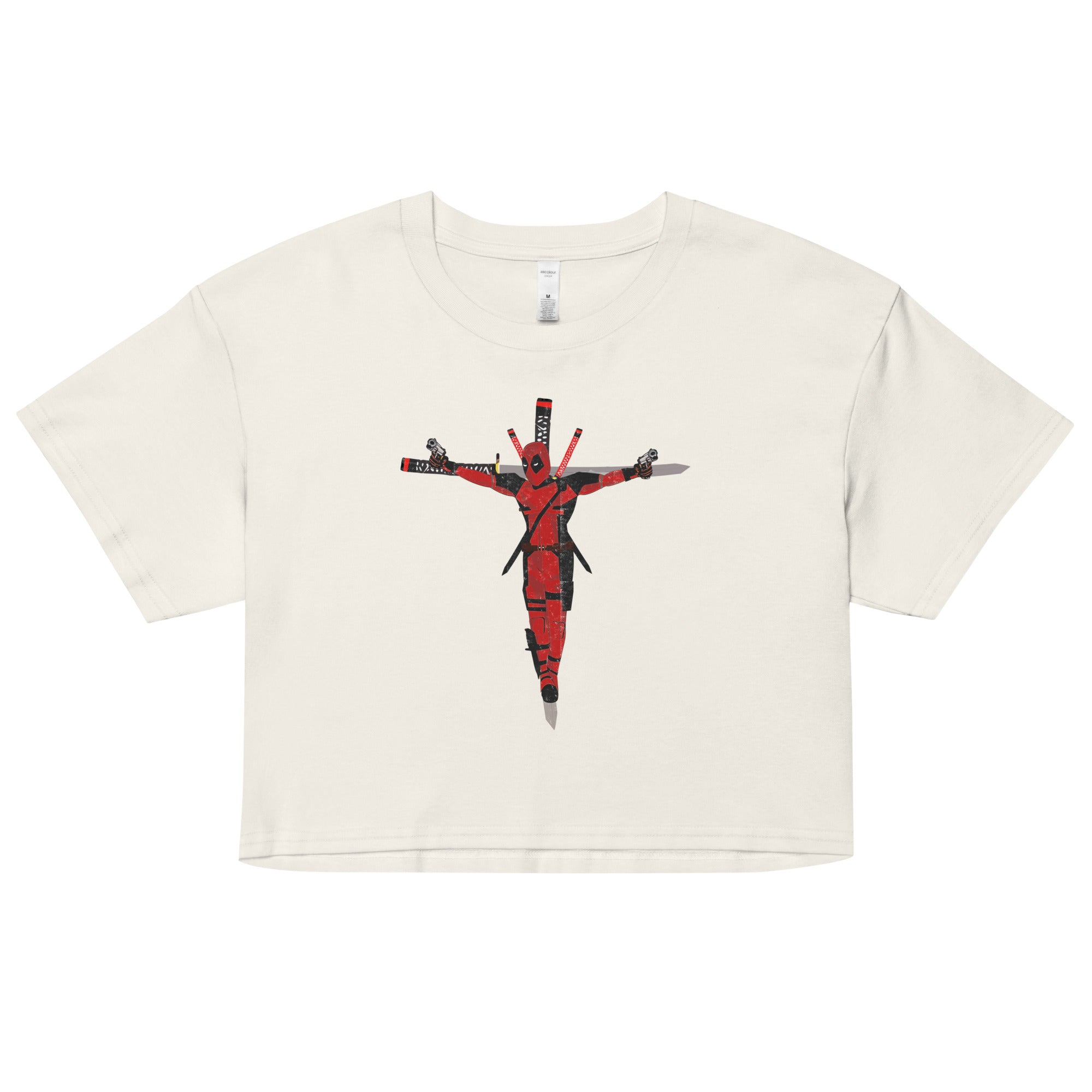 a white t - shirt with a picture of jesus on it