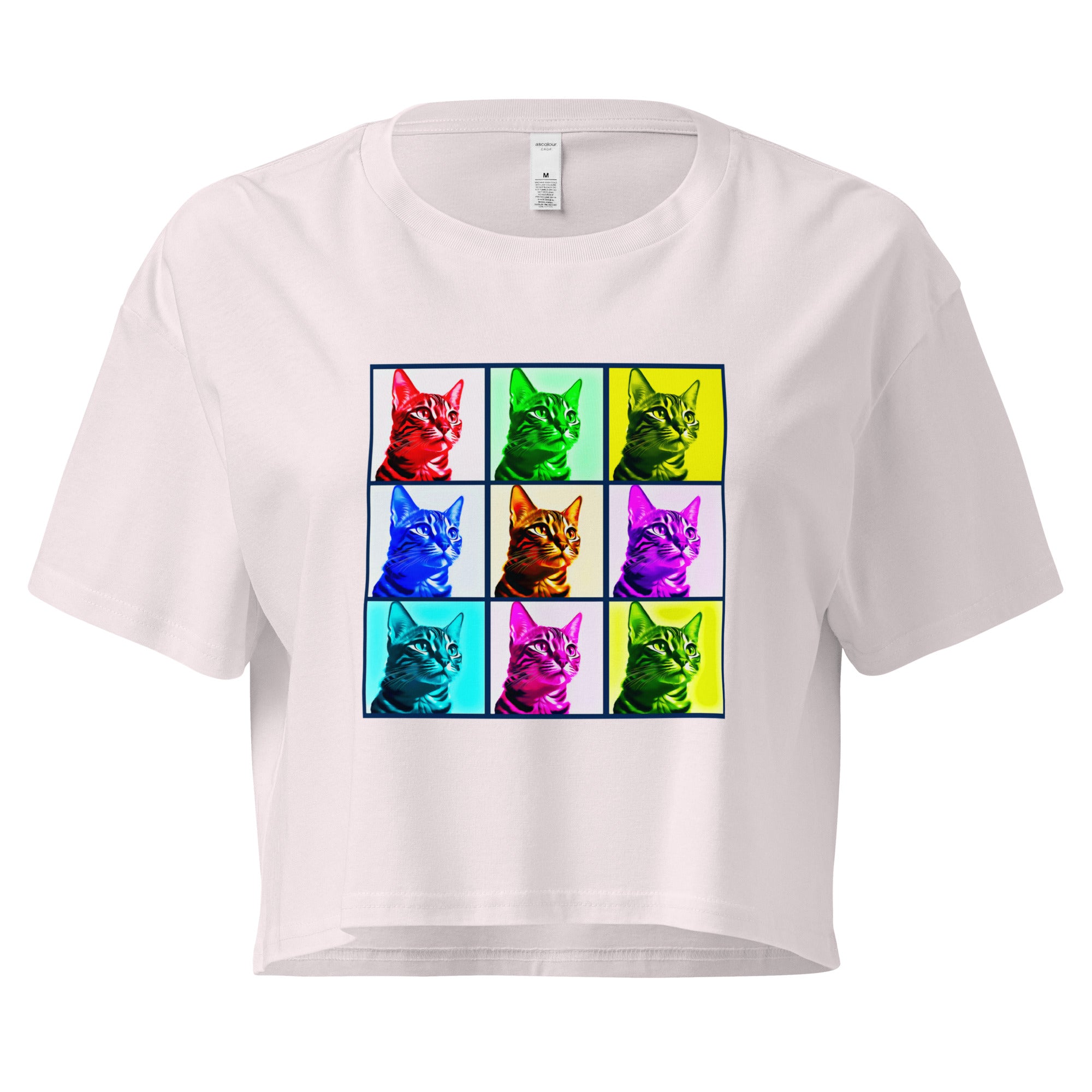 Warhol Cats Women’s crop top