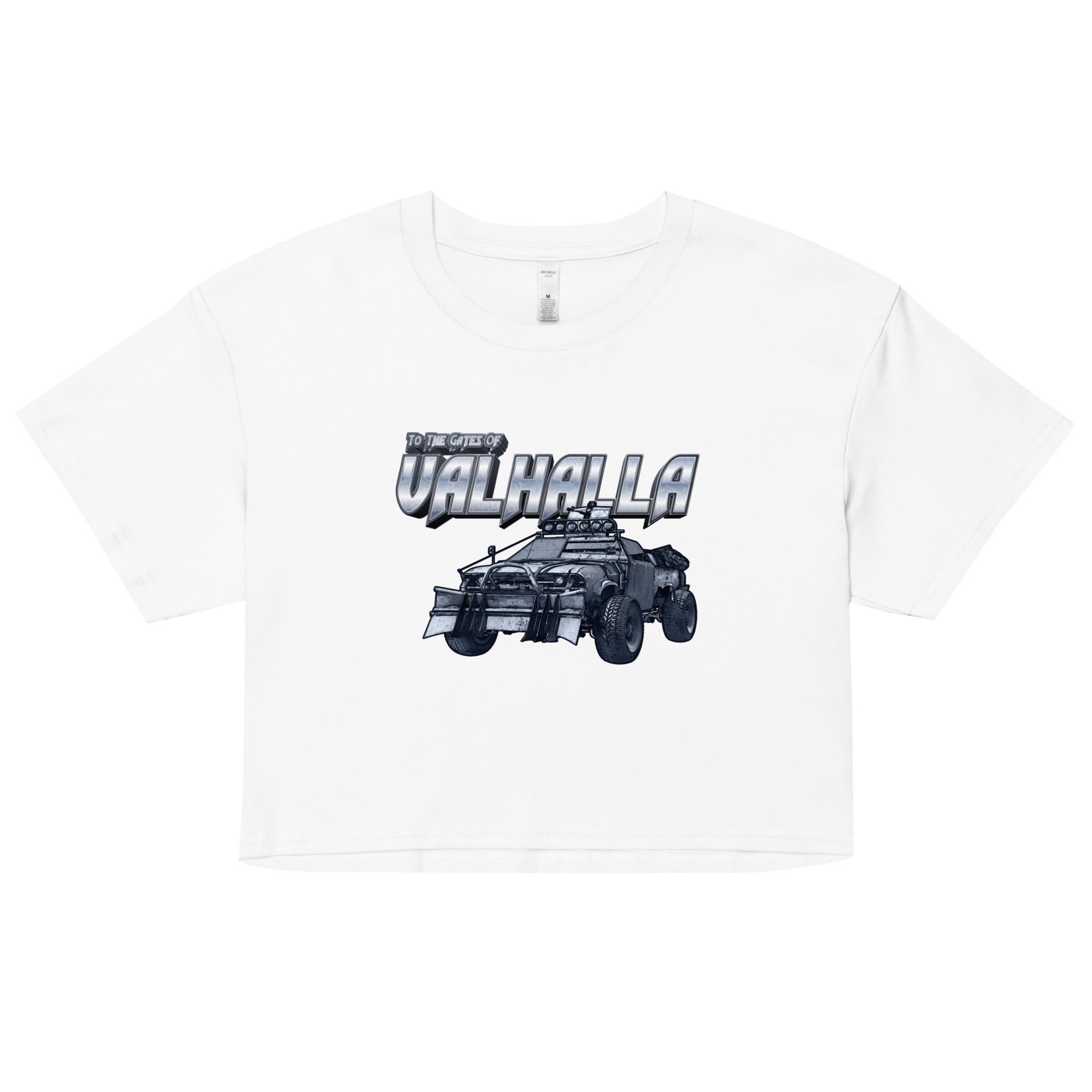 a white t - shirt with an image of a jeep