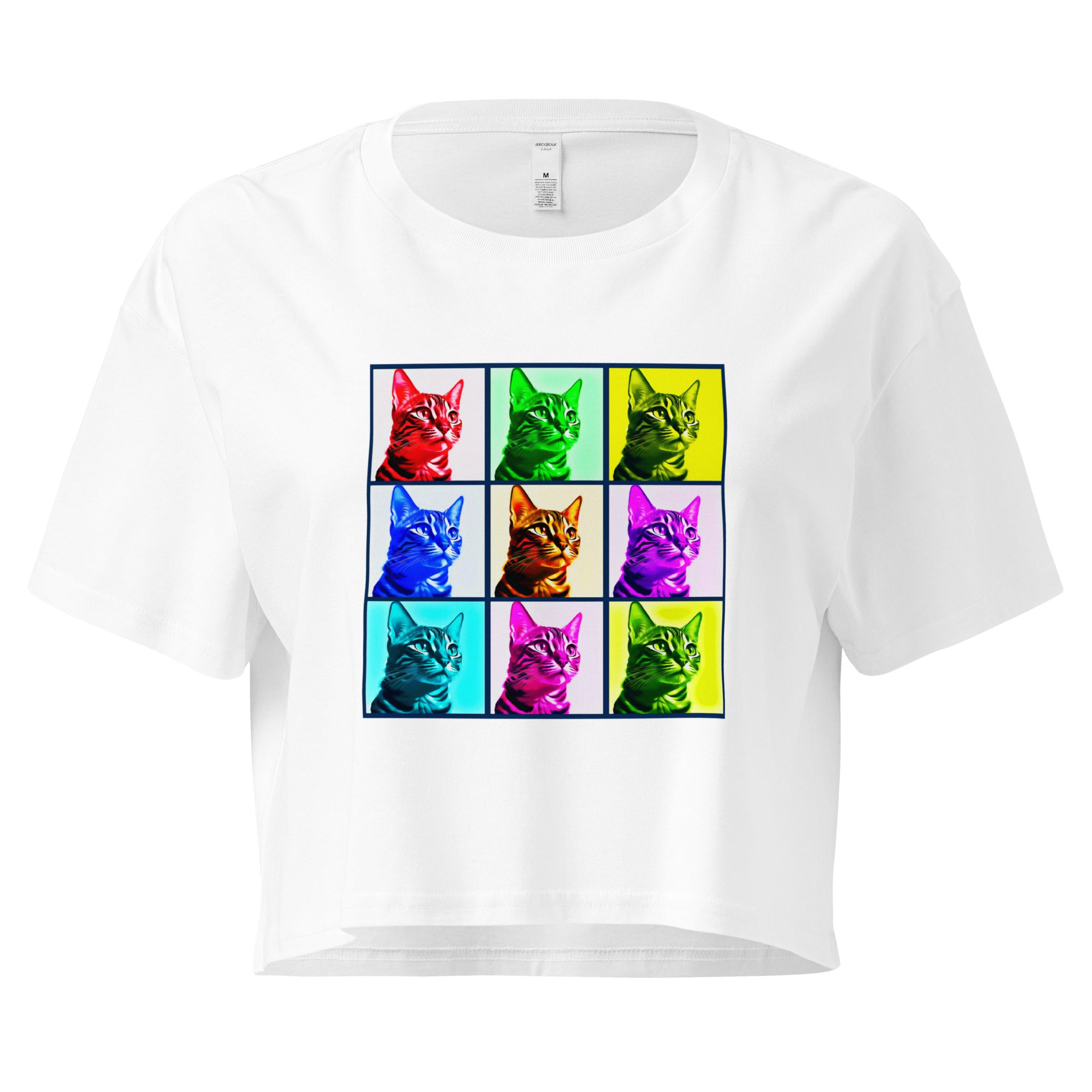 Warhol Cats Women’s crop top