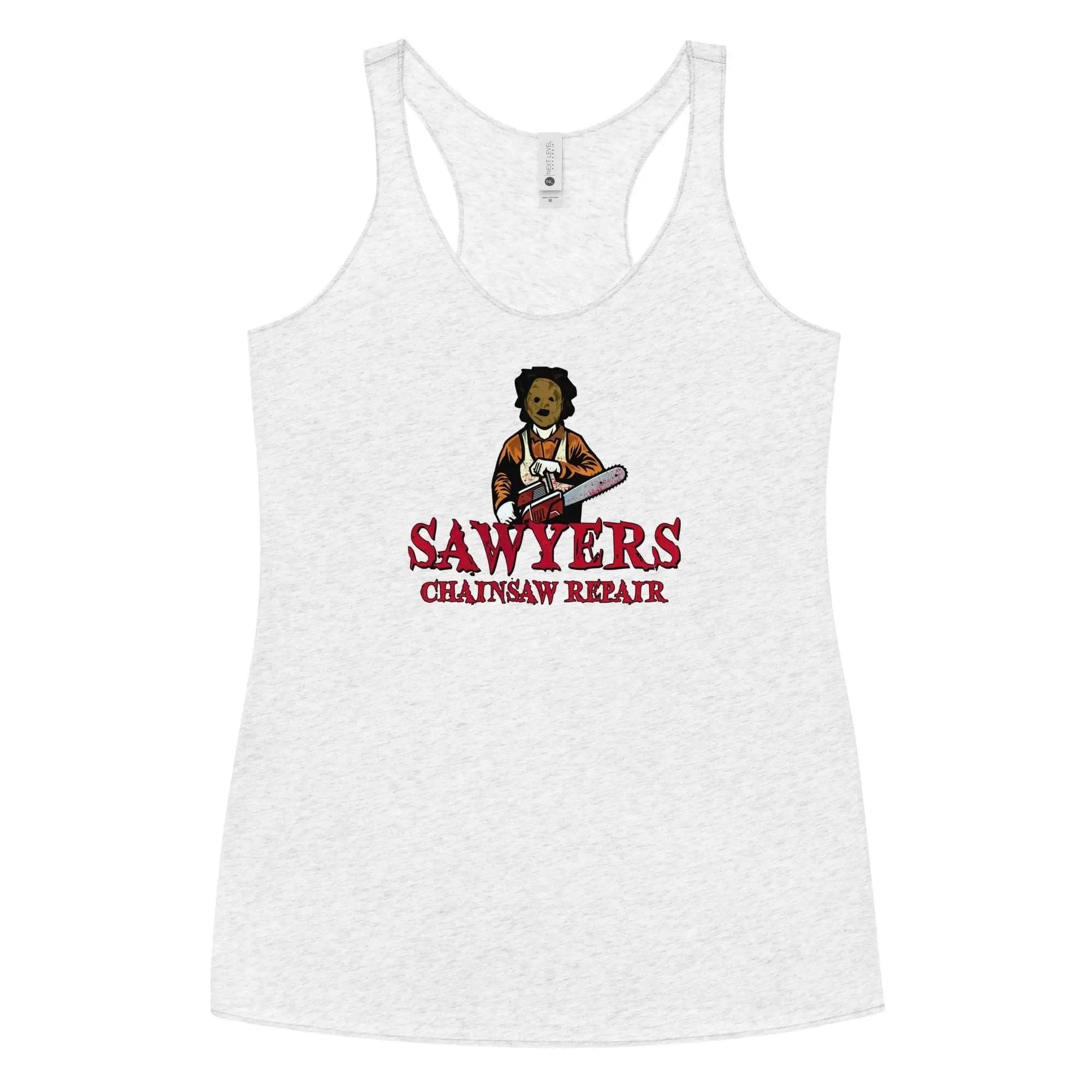 Sawyers Chainsaw Repair Women's Racerback Tank