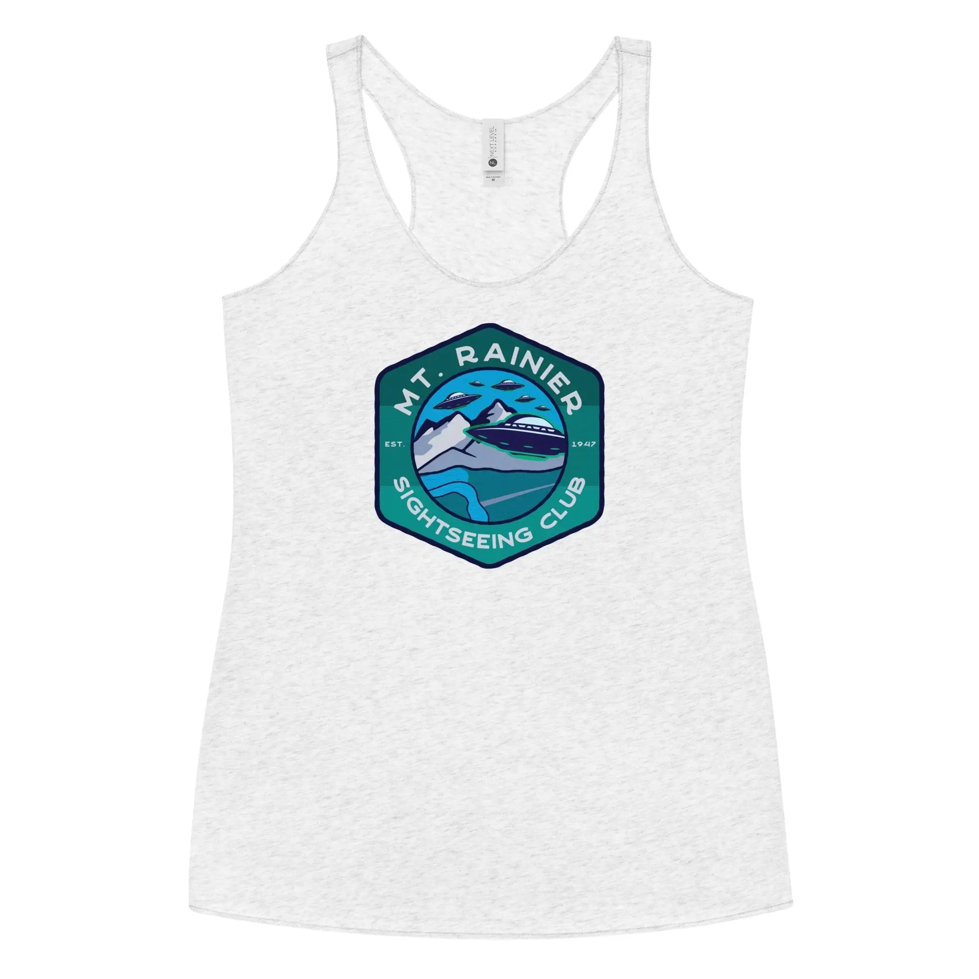 a women's tank top with the logo of a wave on it