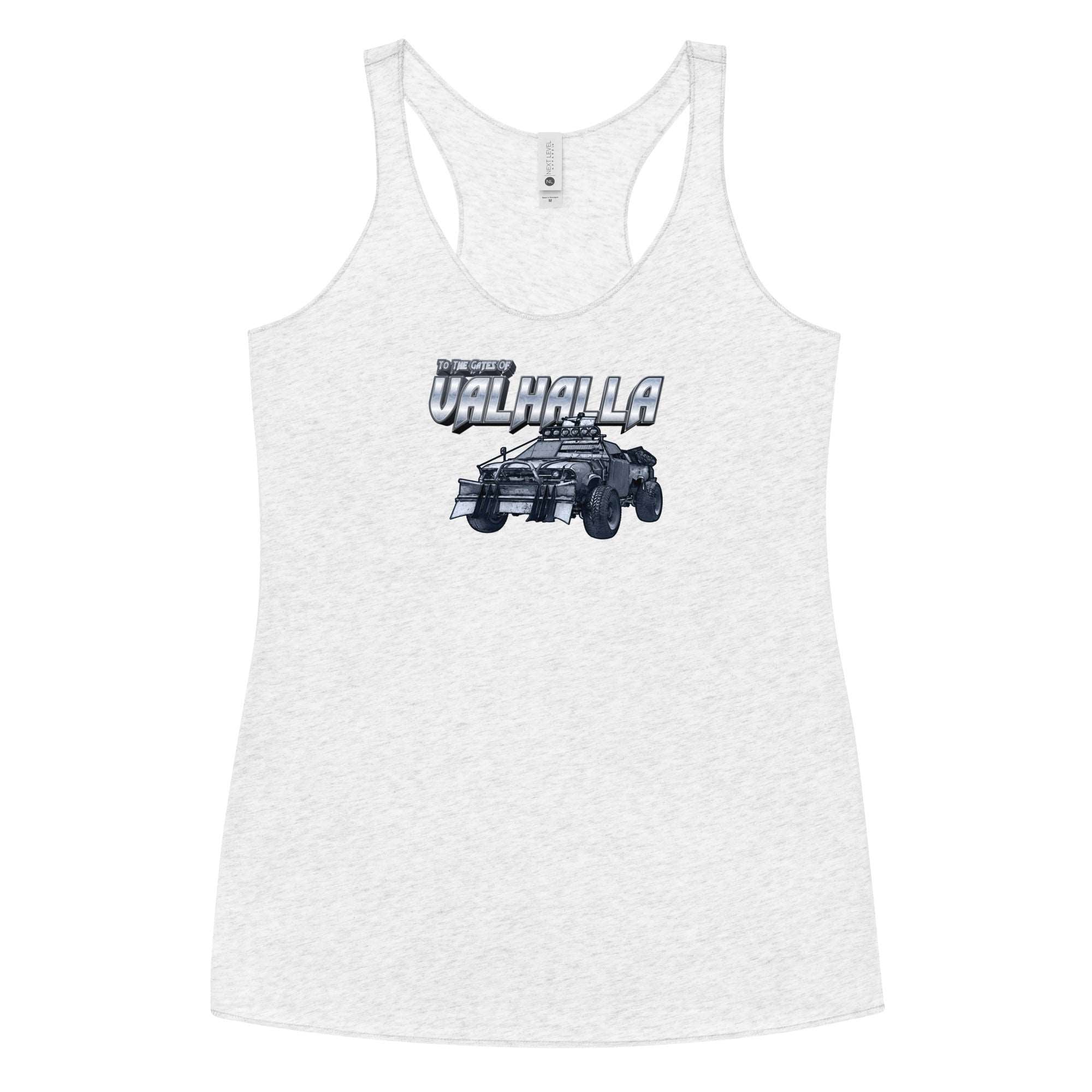 a women's tank top with an image of a jeep